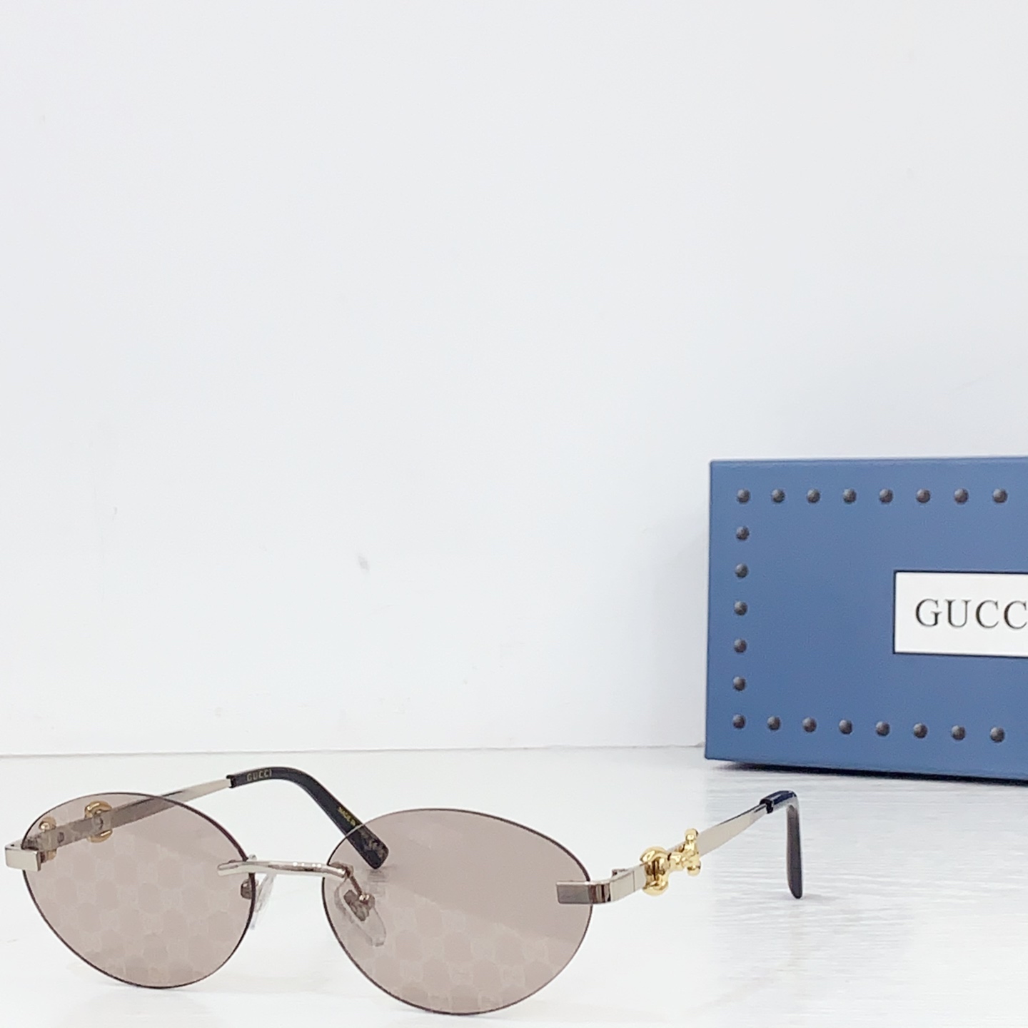 Gucci Frameless Oval Sunglasses - DesignerGu