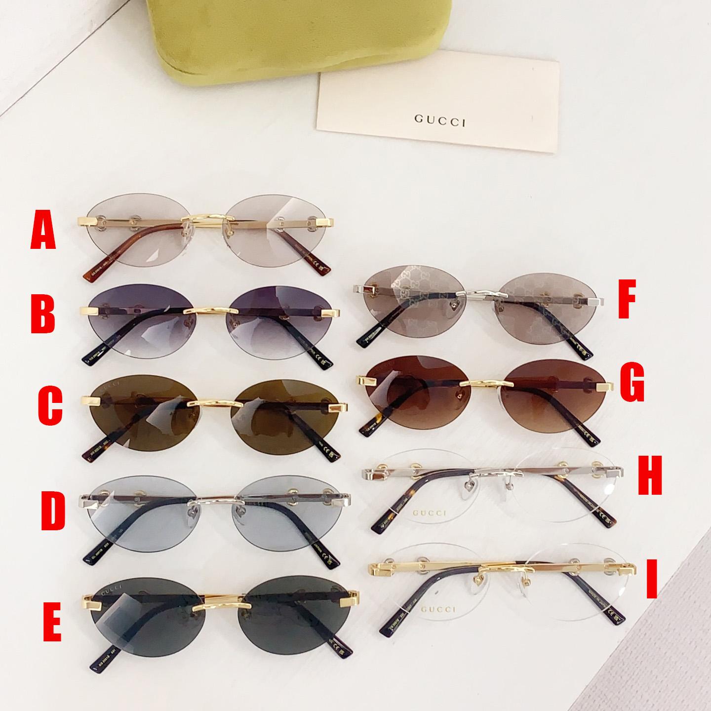 Gucci Frameless Oval Sunglasses - DesignerGu