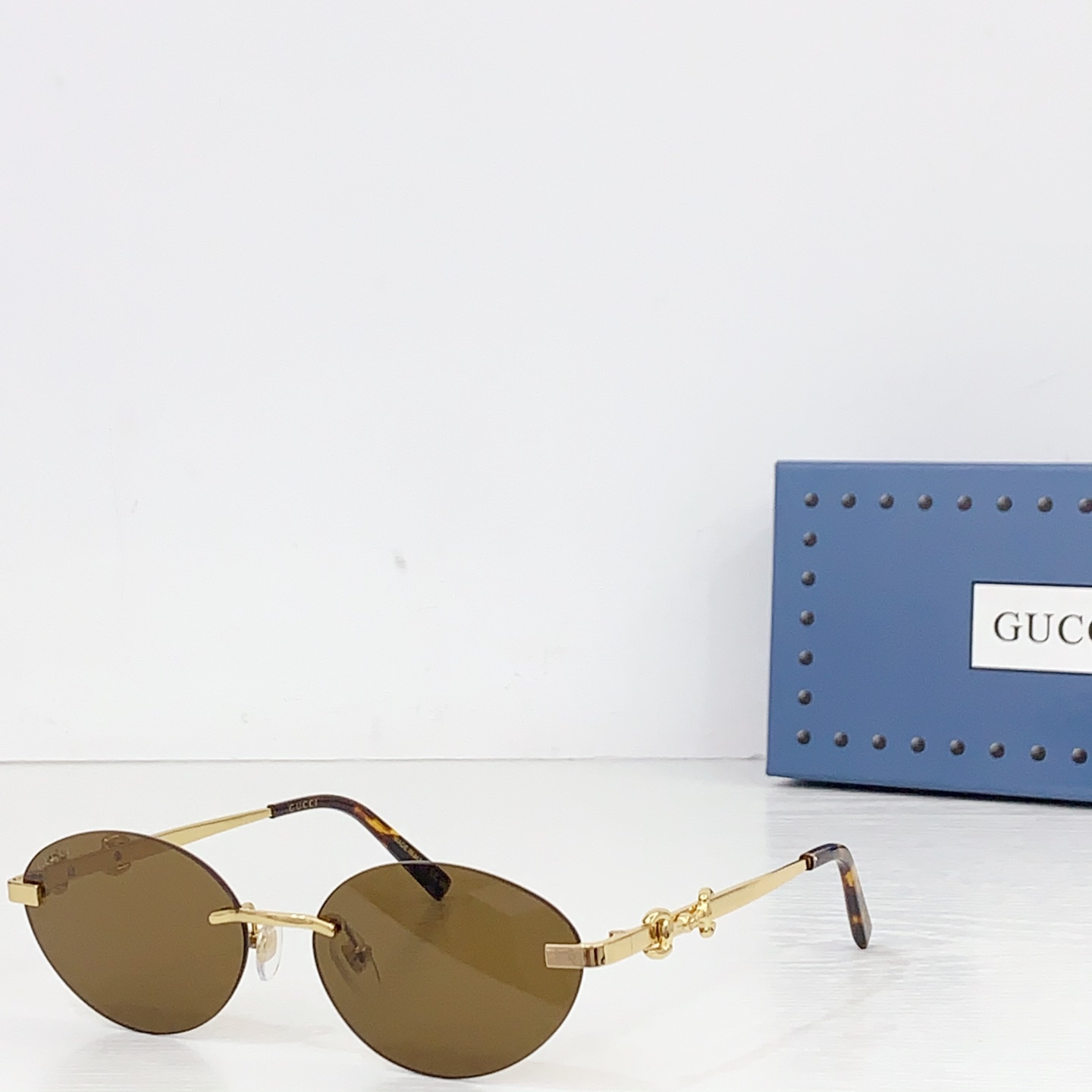 Gucci Frameless Oval Sunglasses - DesignerGu