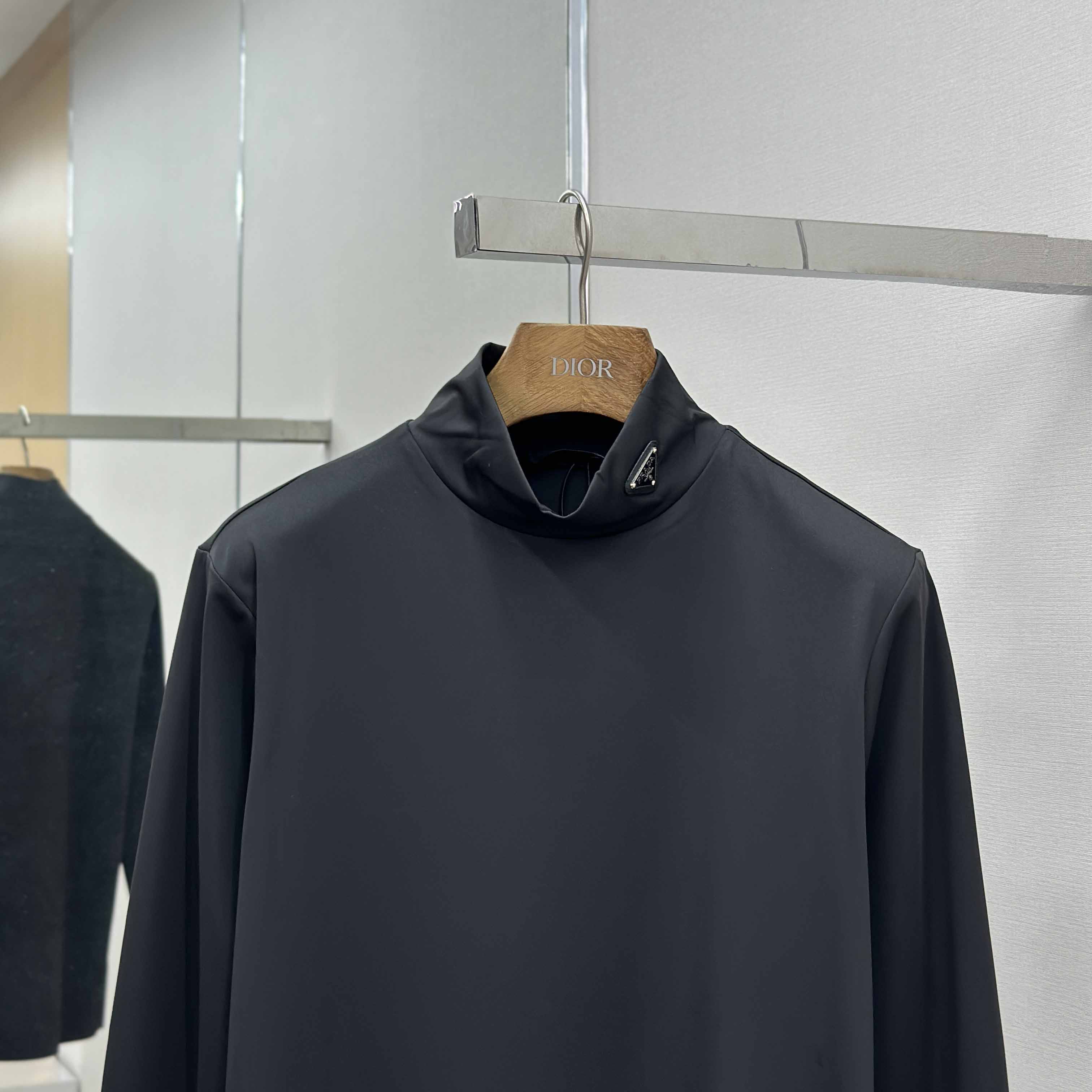 Prada Technical Jersey Mock Turtleneck - DesignerGu
