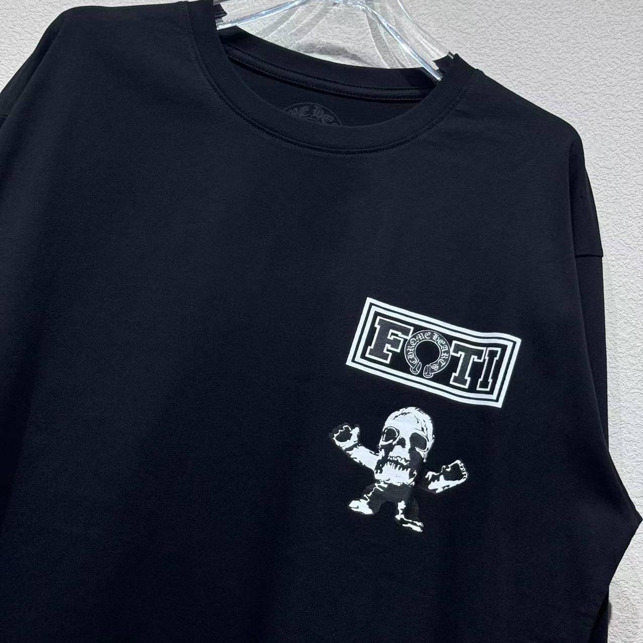 Chrome Hearts Foti Multi Teeter Harris Logo Long Sleeve Tee Shirt Black - DesignerGu