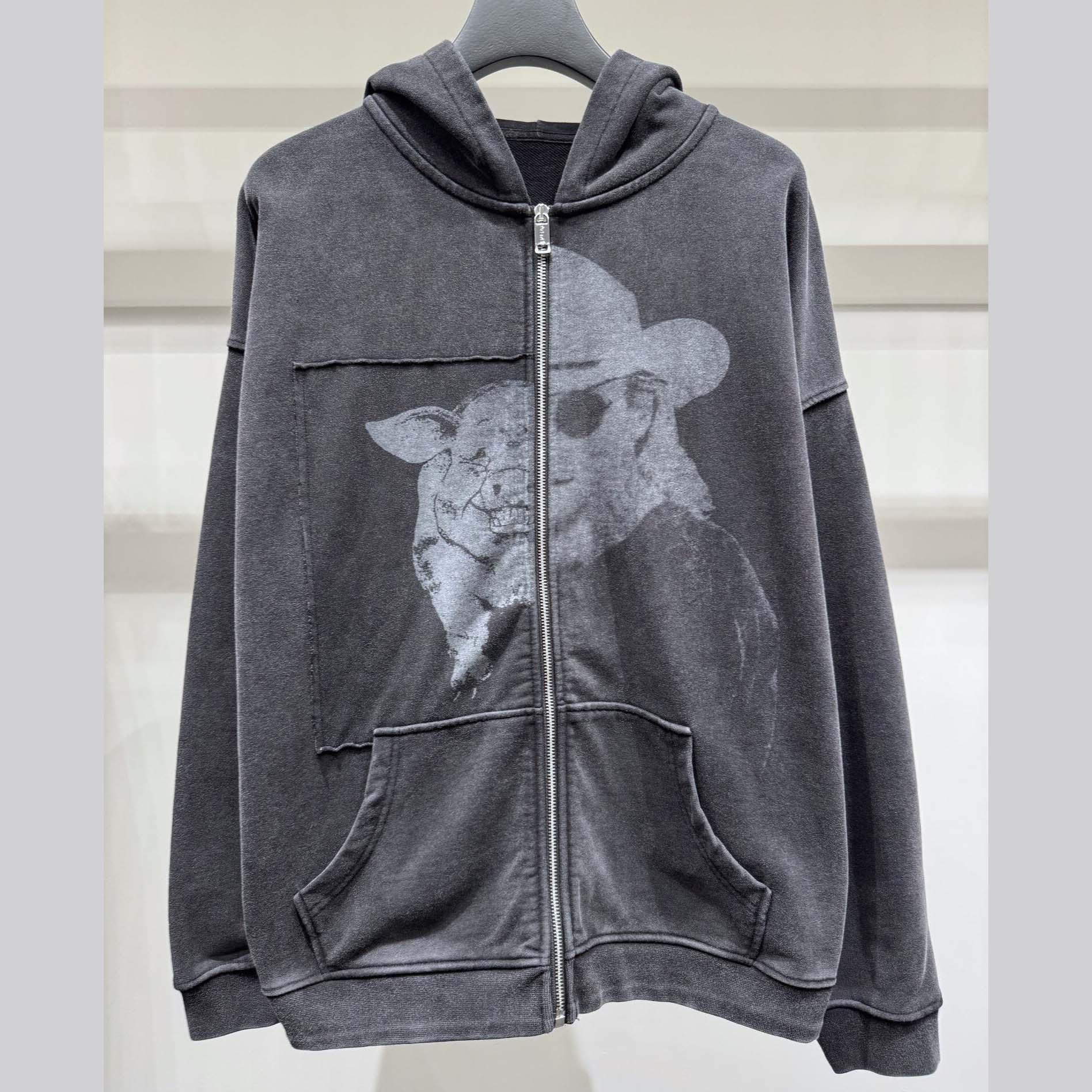 Enfants Riches Deprimes Pig Allen Zip Hoodie  - DesignerGu