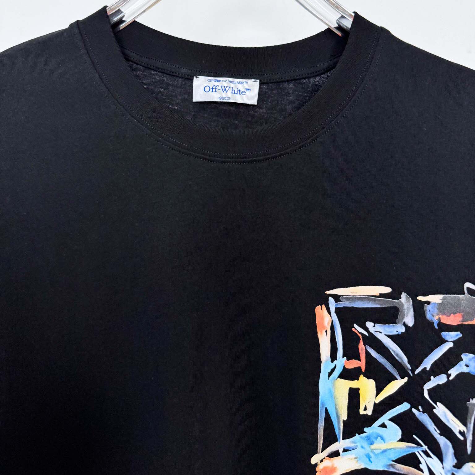 Off-White Boys Watercolour T-Shirt In Black - DesignerGu