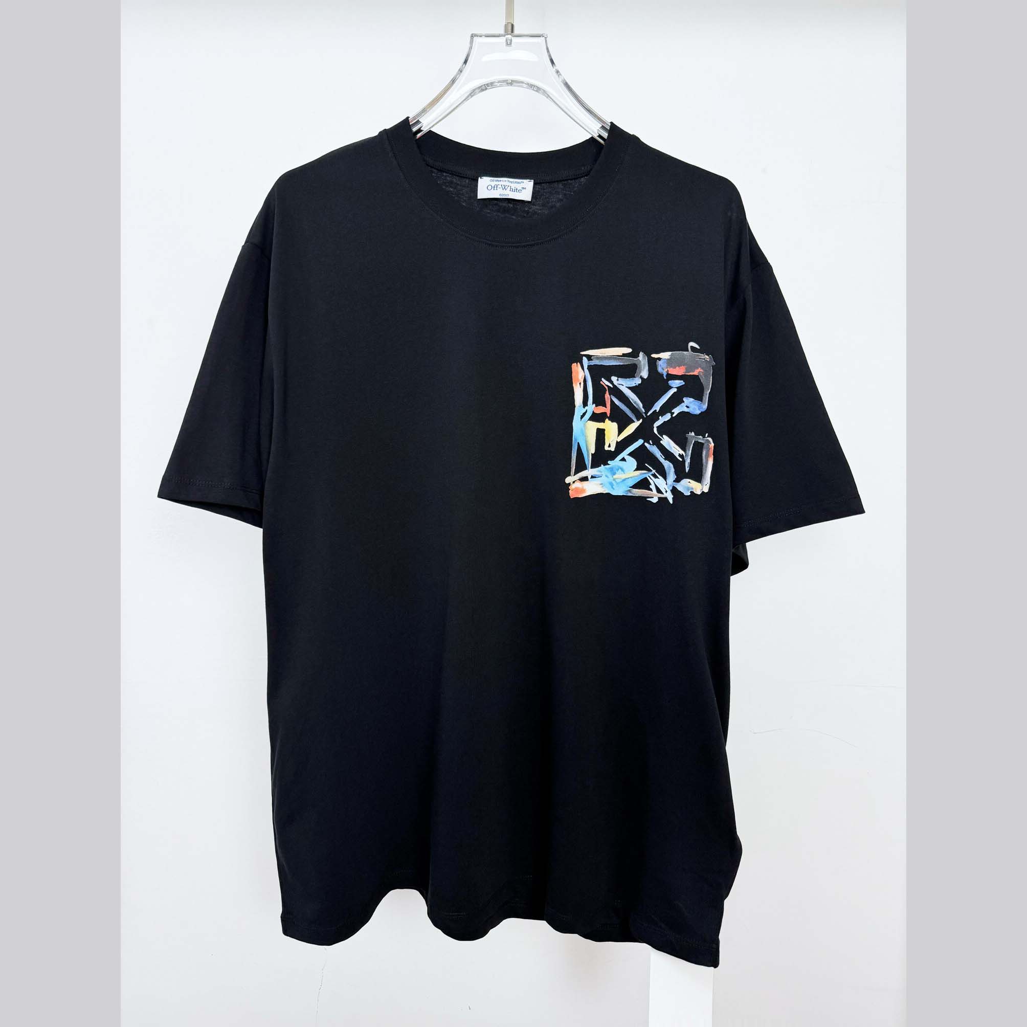 Off-White Boys Watercolour T-Shirt In Black - DesignerGu