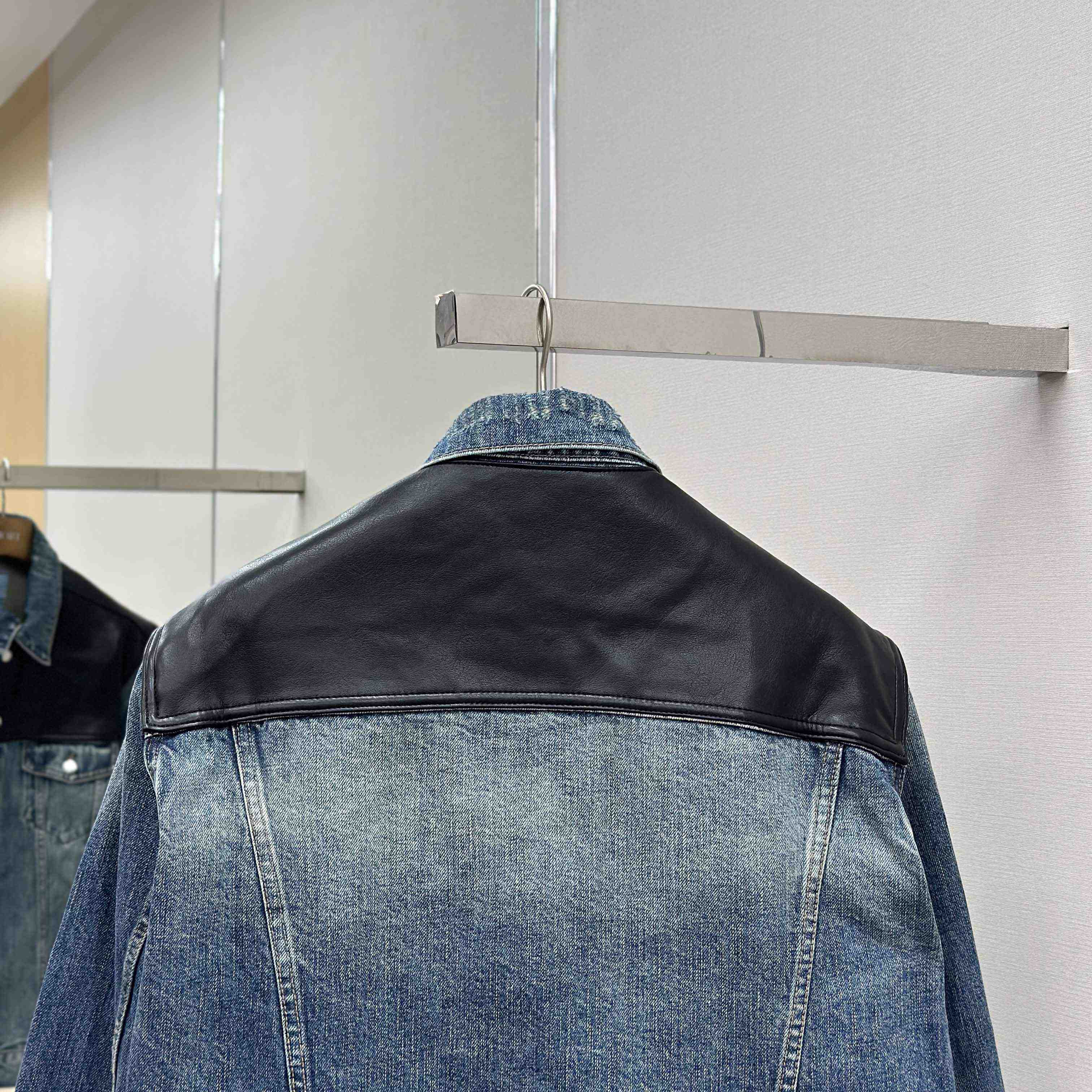Prada Denim And Leather Jacket - DesignerGu