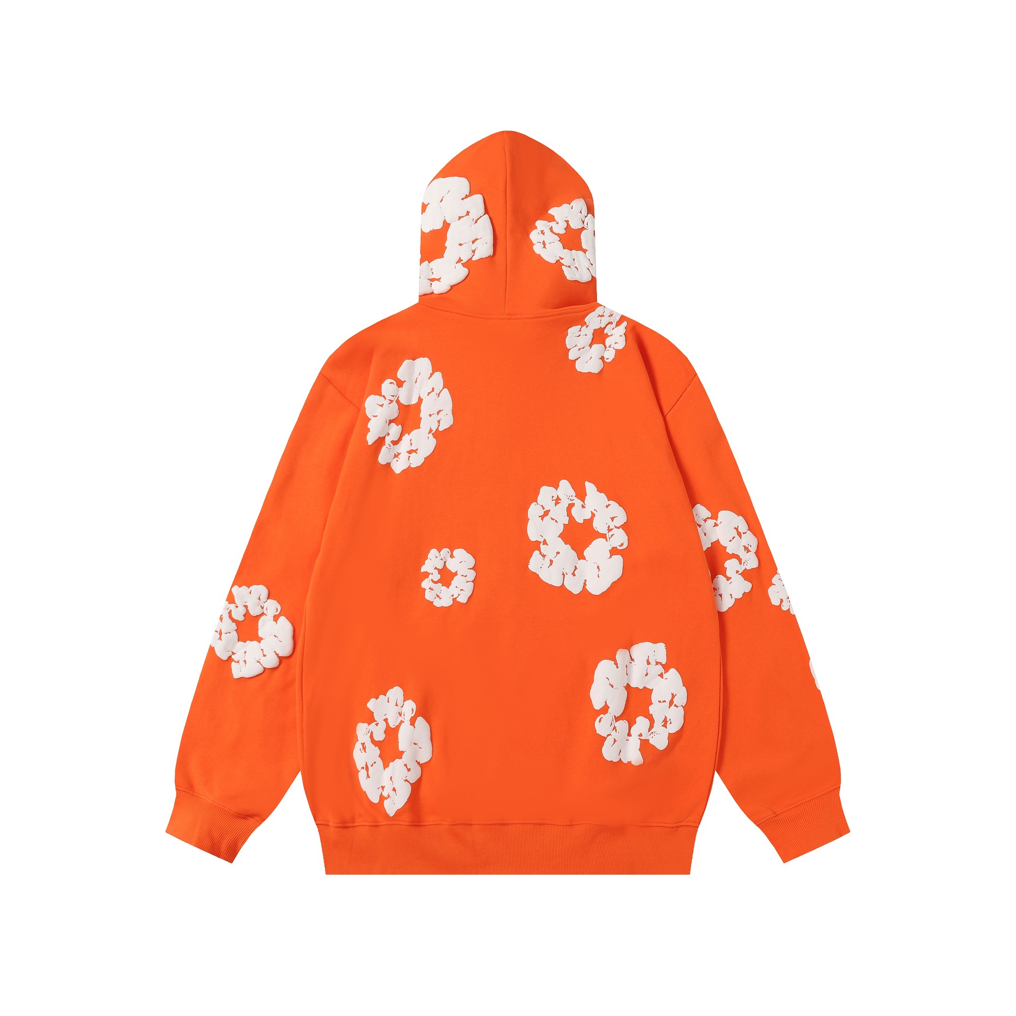 Denim Tears Cotton Wreath Zip Hoodie Orange - DesignerGu