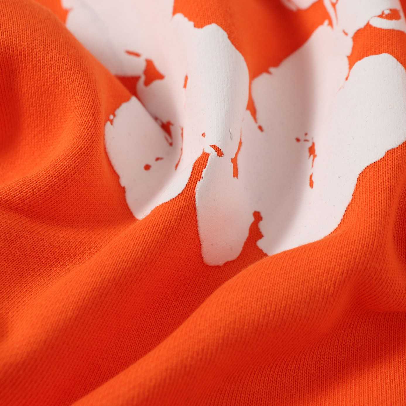 Denim Tears Cotton Wreath Zip Hoodie Orange - DesignerGu