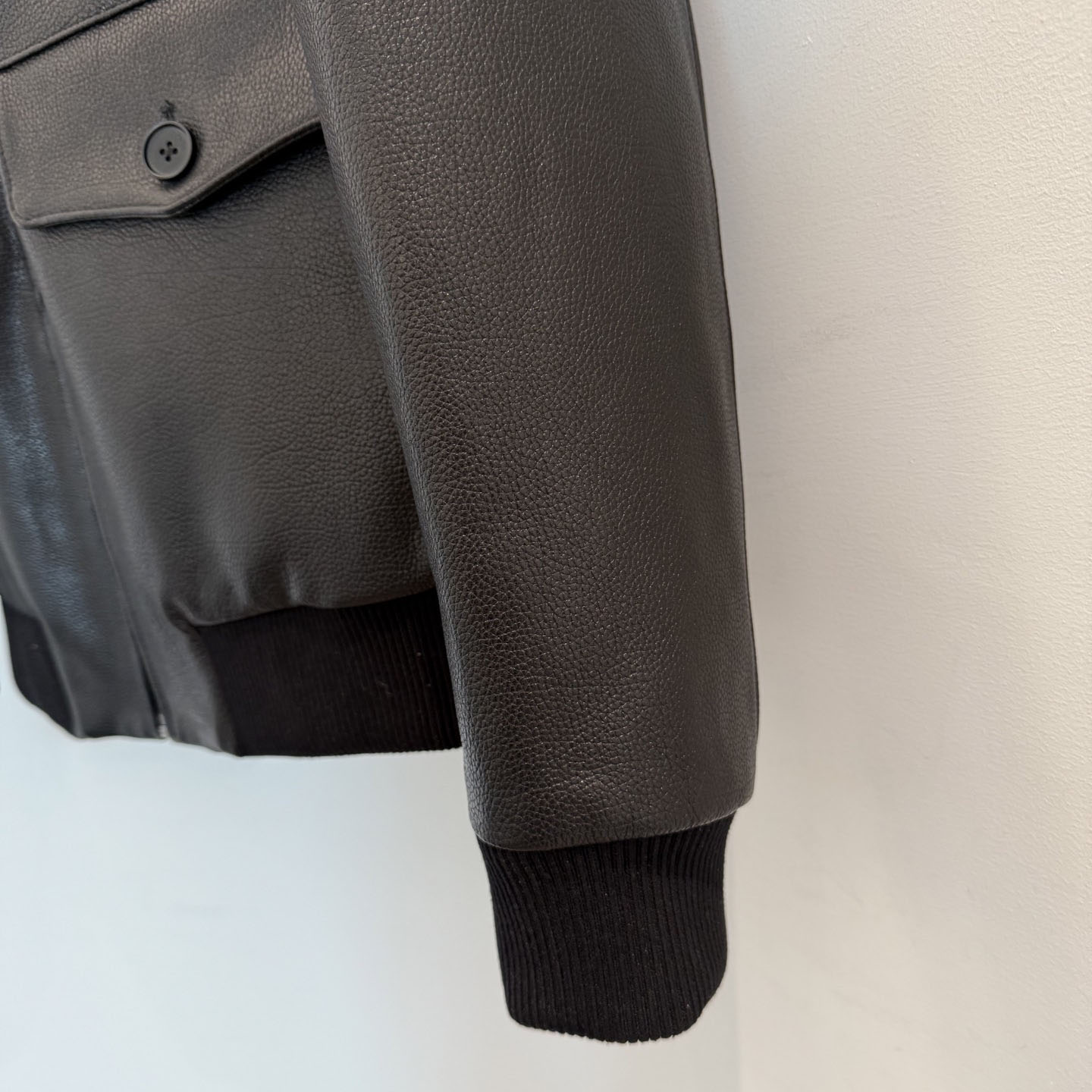 Prada Leather Bomber Jacket - DesignerGu