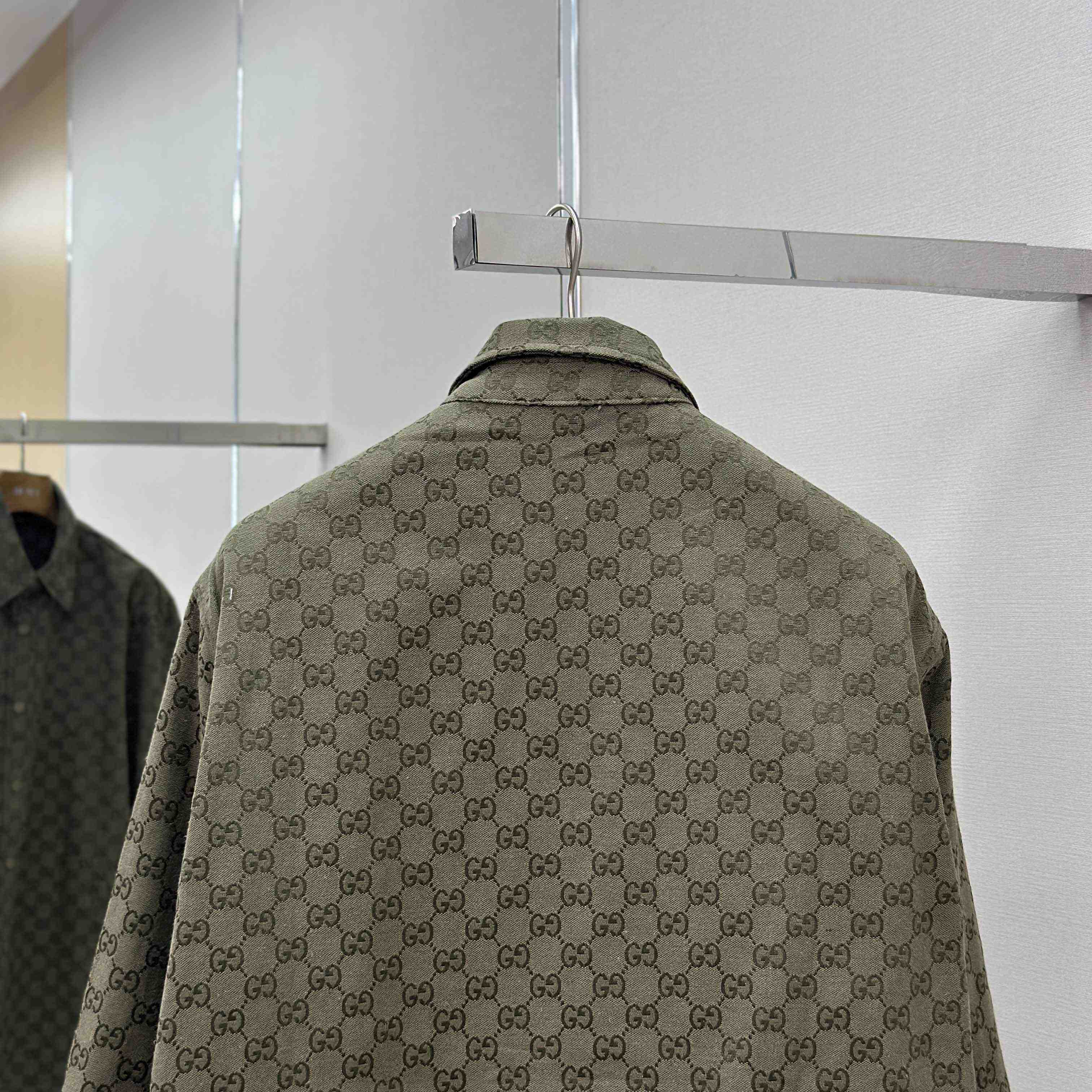 Gucci  Monogrammed Cotton-Blend Jacquard Shirt - DesignerGu