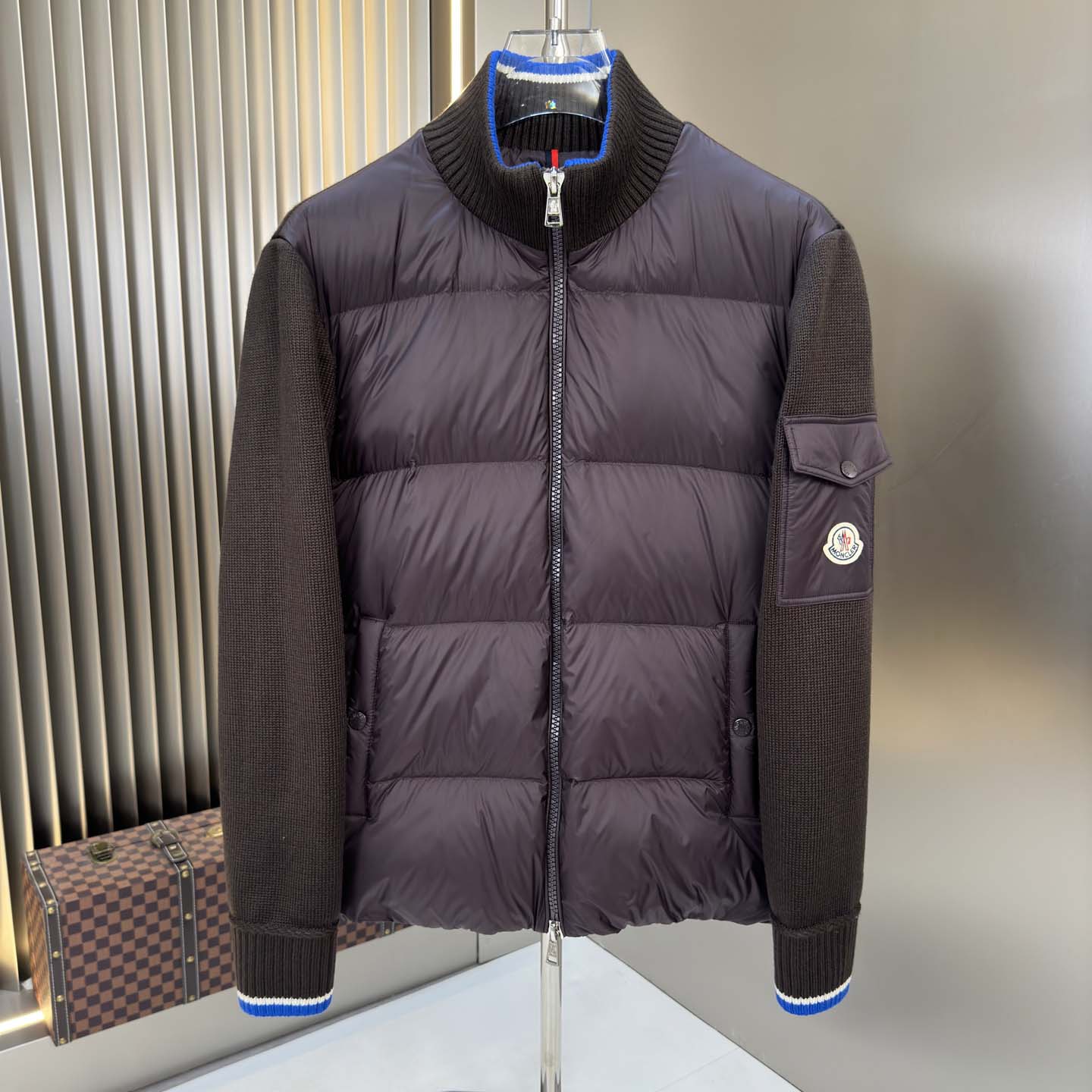 Moncler Padded Wool Zip-Up Cardigan - DesignerGu