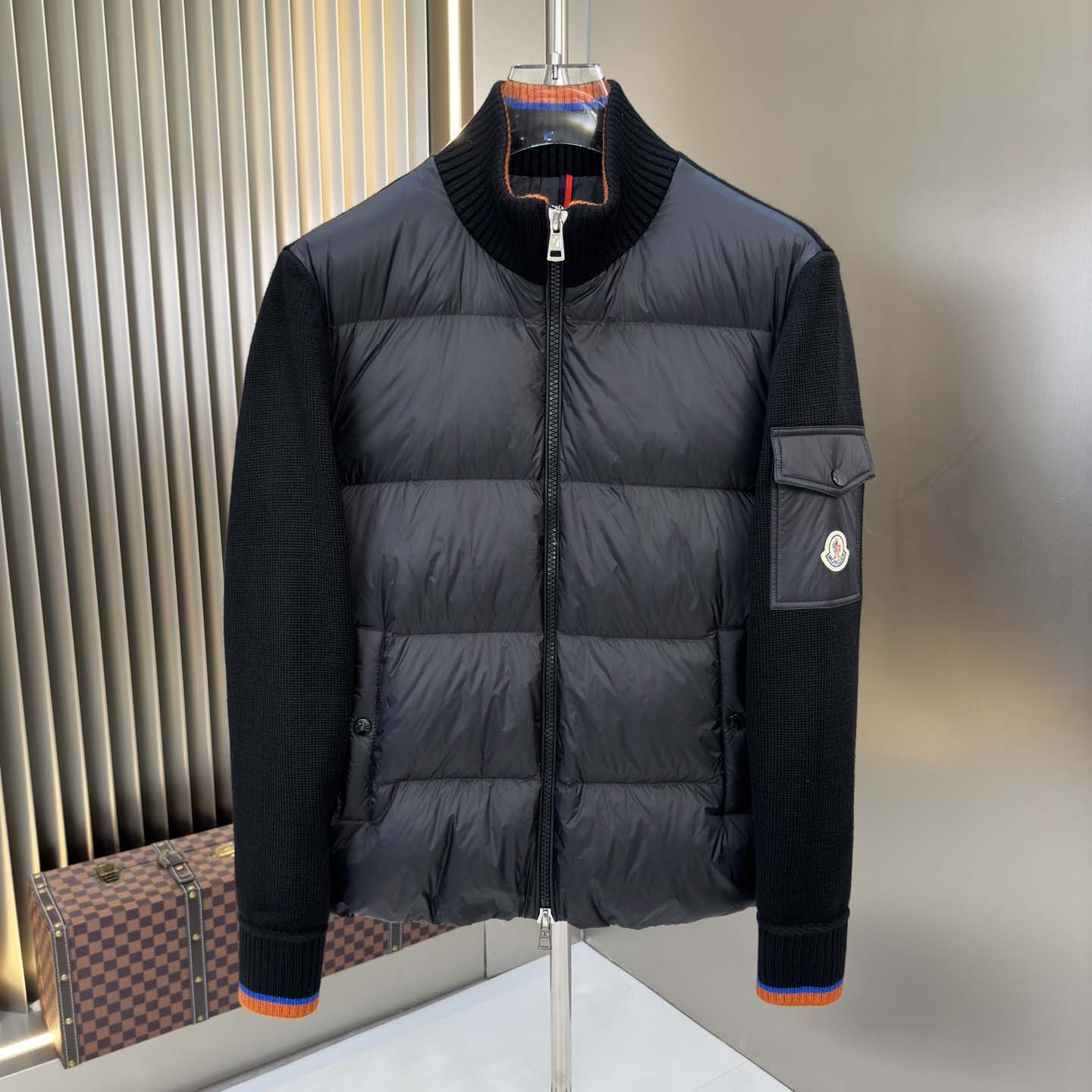Moncler Padded Wool Zip-Up Cardigan - DesignerGu