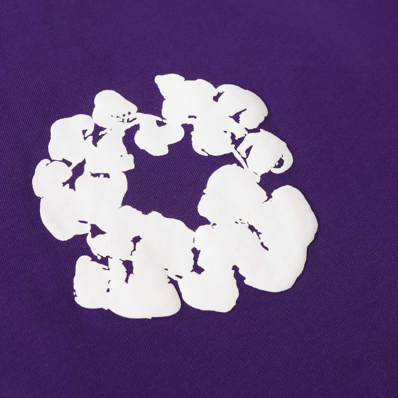 Denim Tears Cotton Wreath Zip Hoodie Purple - DesignerGu