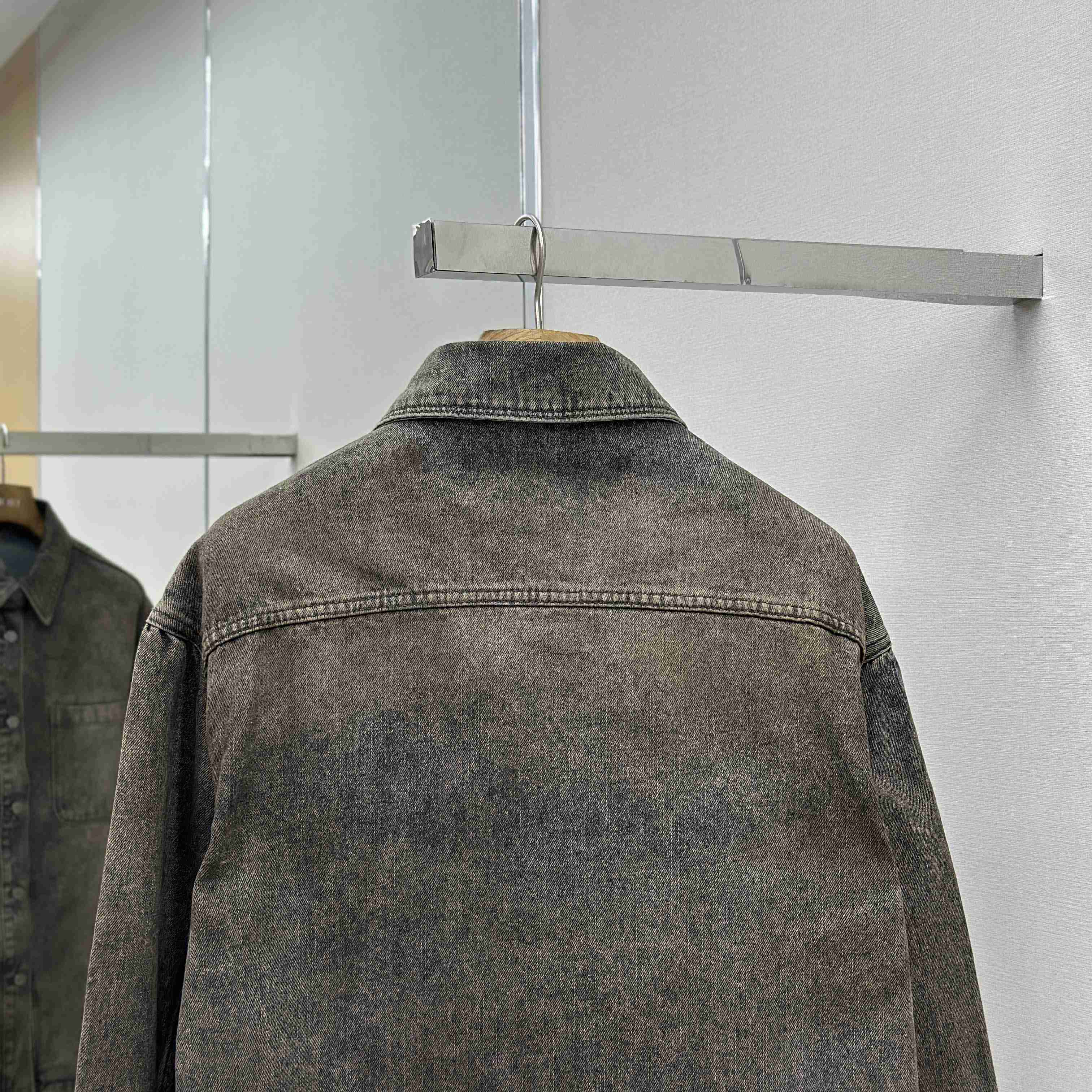 Fendi Grey Overdyed Denim Shirt - DesignerGu