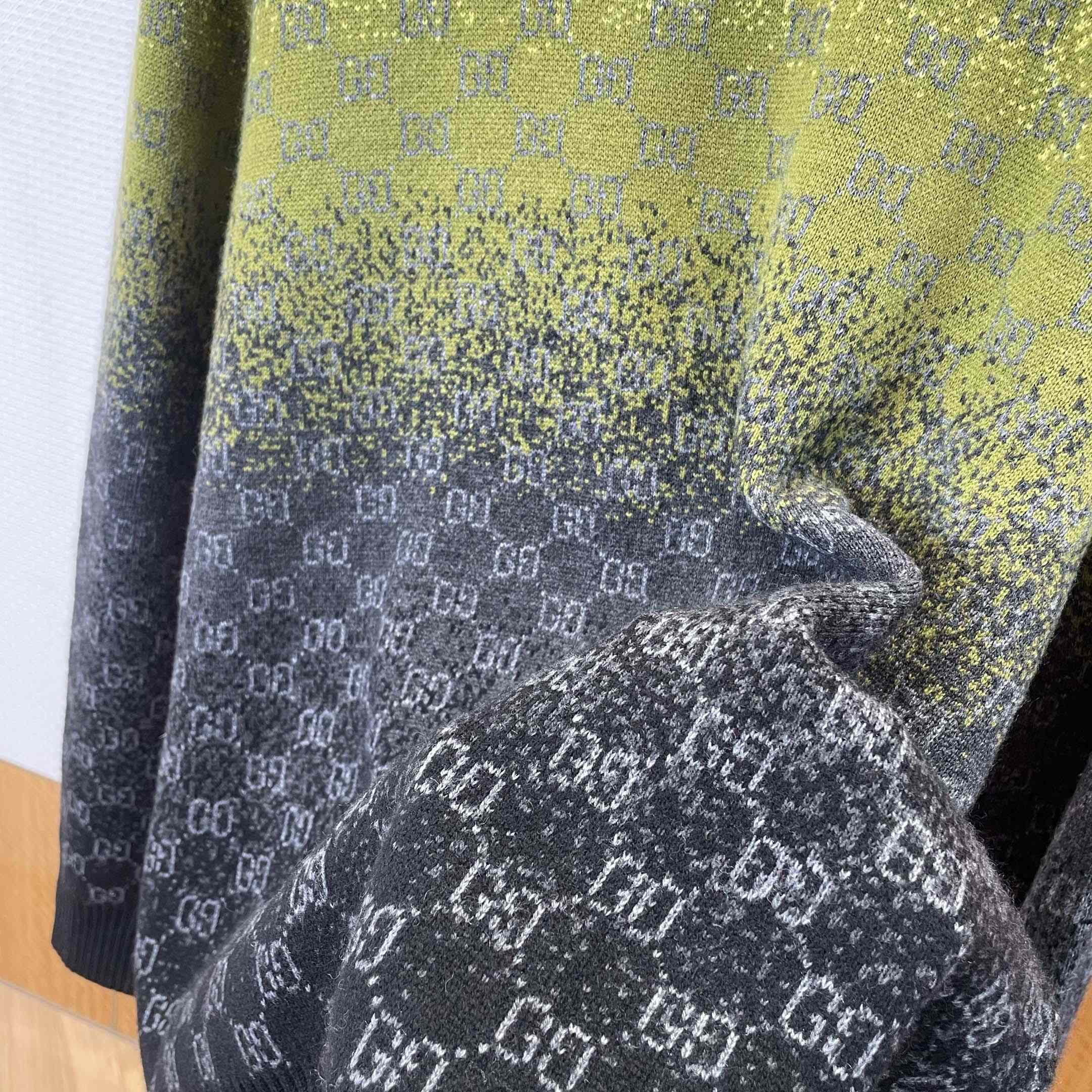 Gucci GG Wool Cashmere Jacquard Sweater - DesignerGu