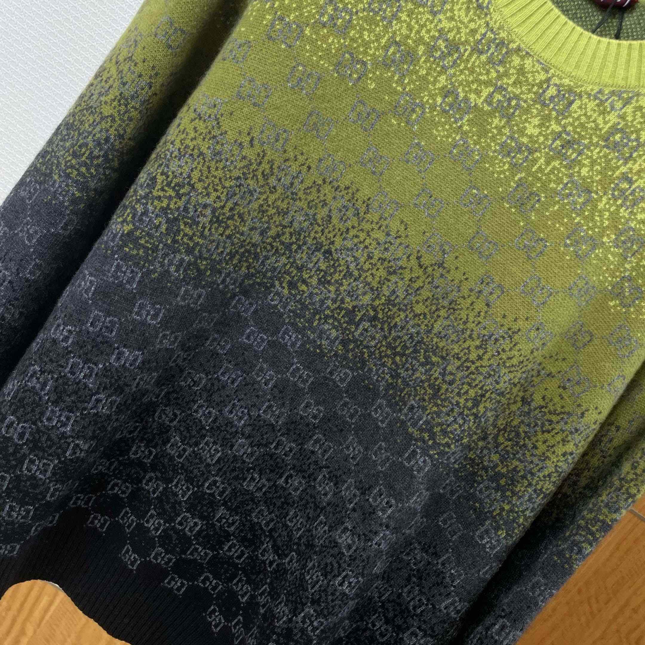 Gucci GG Wool Cashmere Jacquard Sweater - DesignerGu