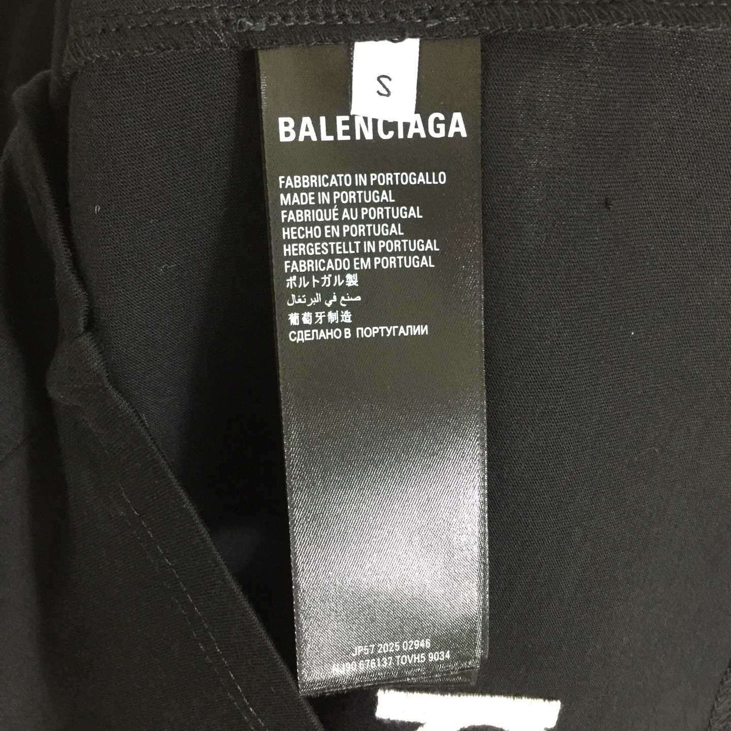 Balenciaga 3B Sports Icon T-Shirt In Washed Black Dry Fleece - DesignerGu