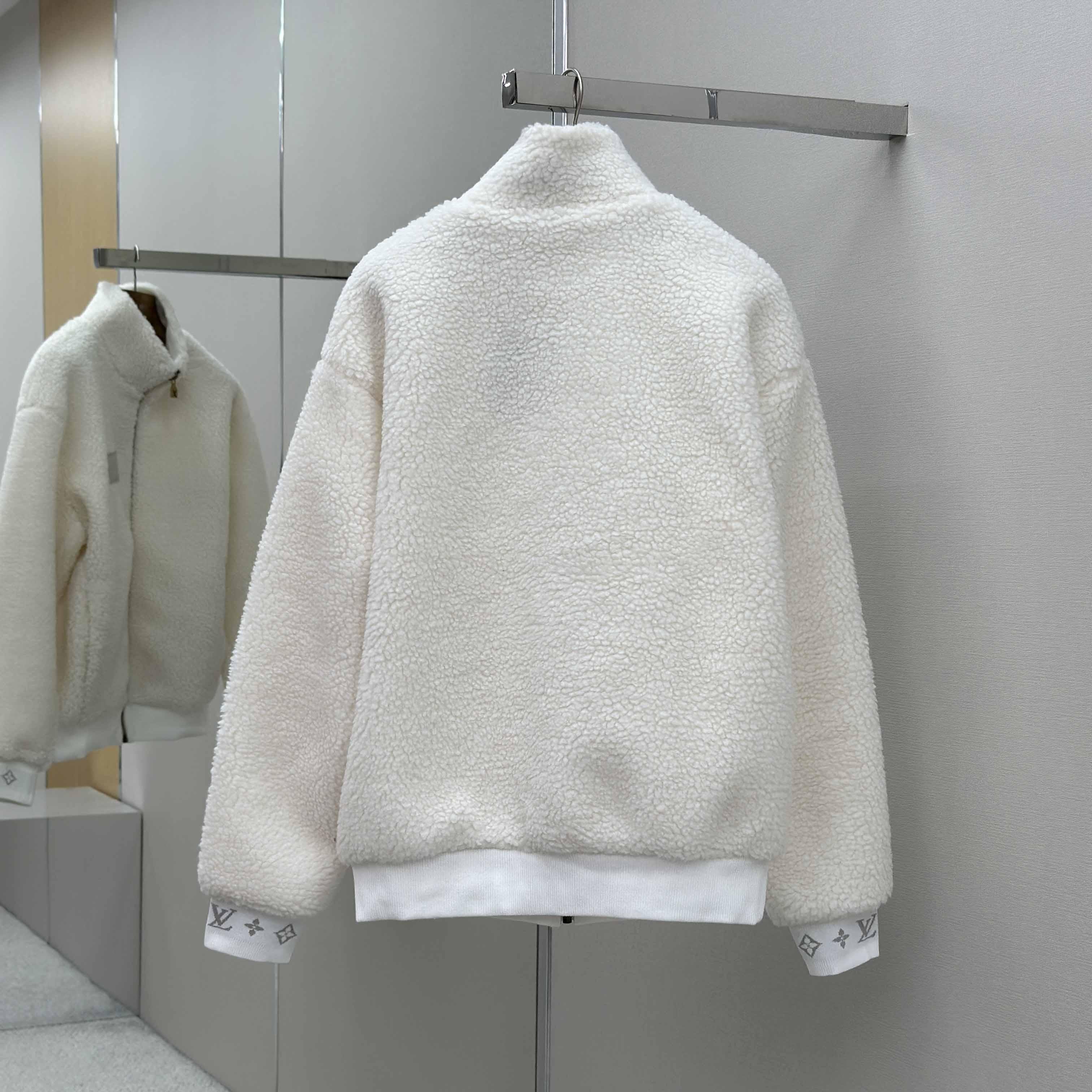 Louis Vuitton Leather Patch Fleece Blouson   1AHUGL - DesignerGu