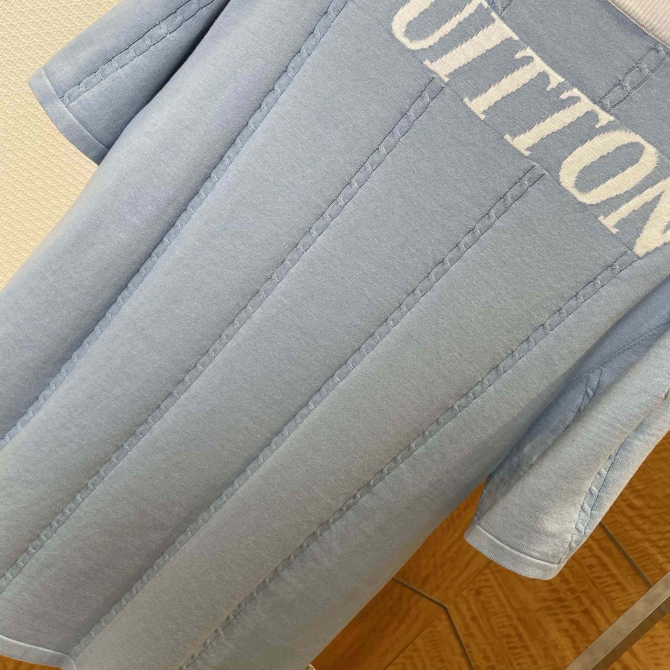 Louis Vuitton Silk-Cotton Short-Sleeved Crewneck   1AIJYJ - DesignerGu