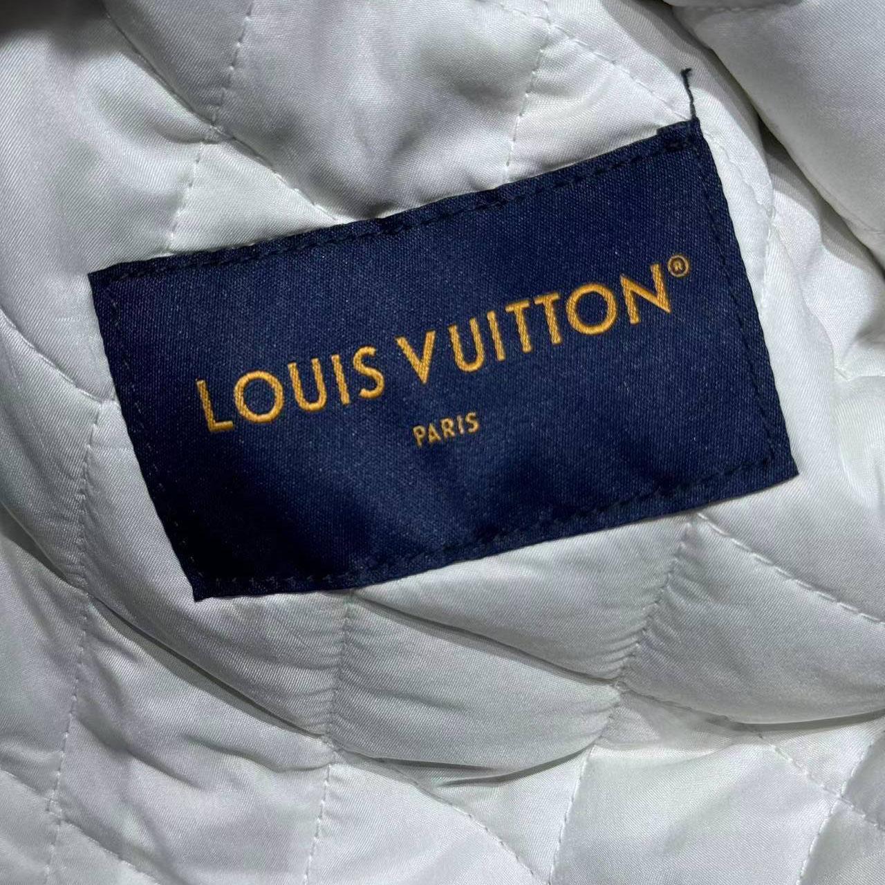 Louis Vuitton Upcycled Denim Varsity Jacket    - DesignerGu