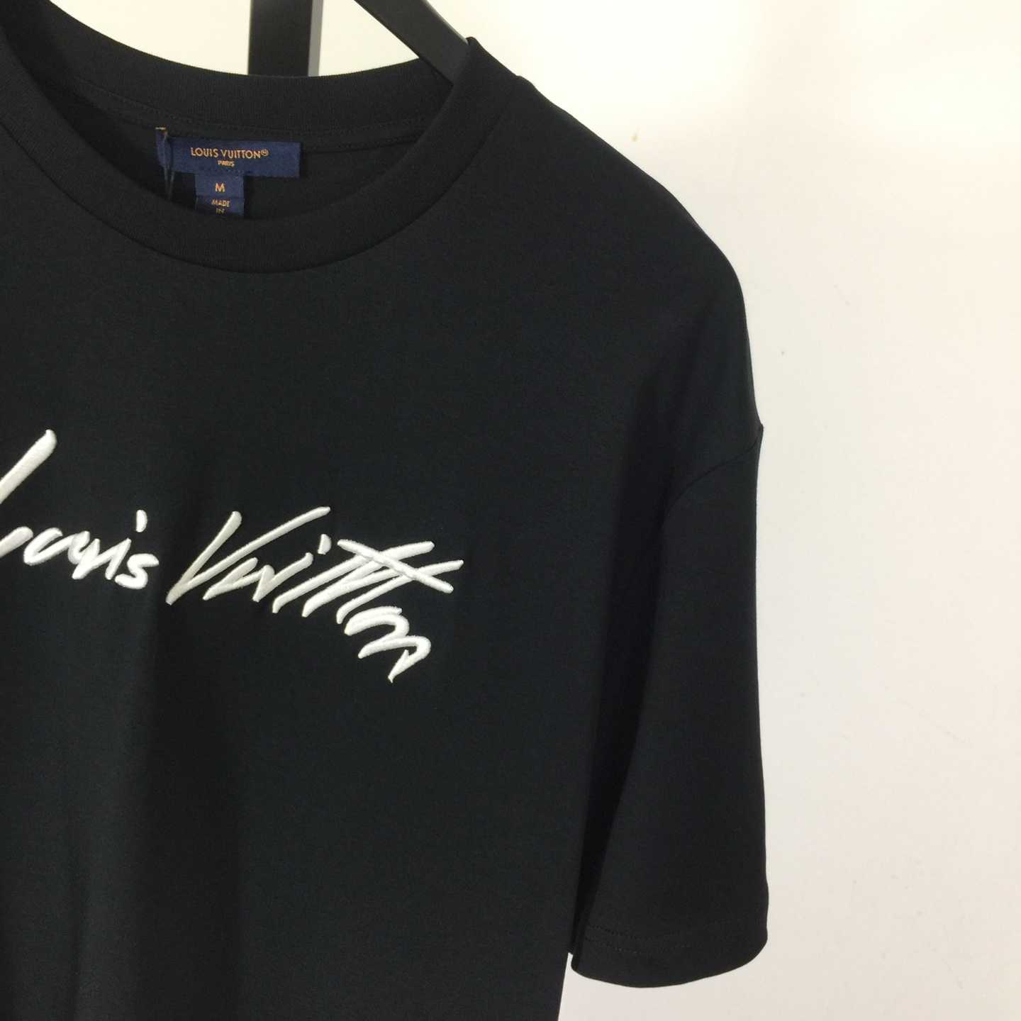 Louis Vuitton Cursive Signature T-Shirt - DesignerGu
