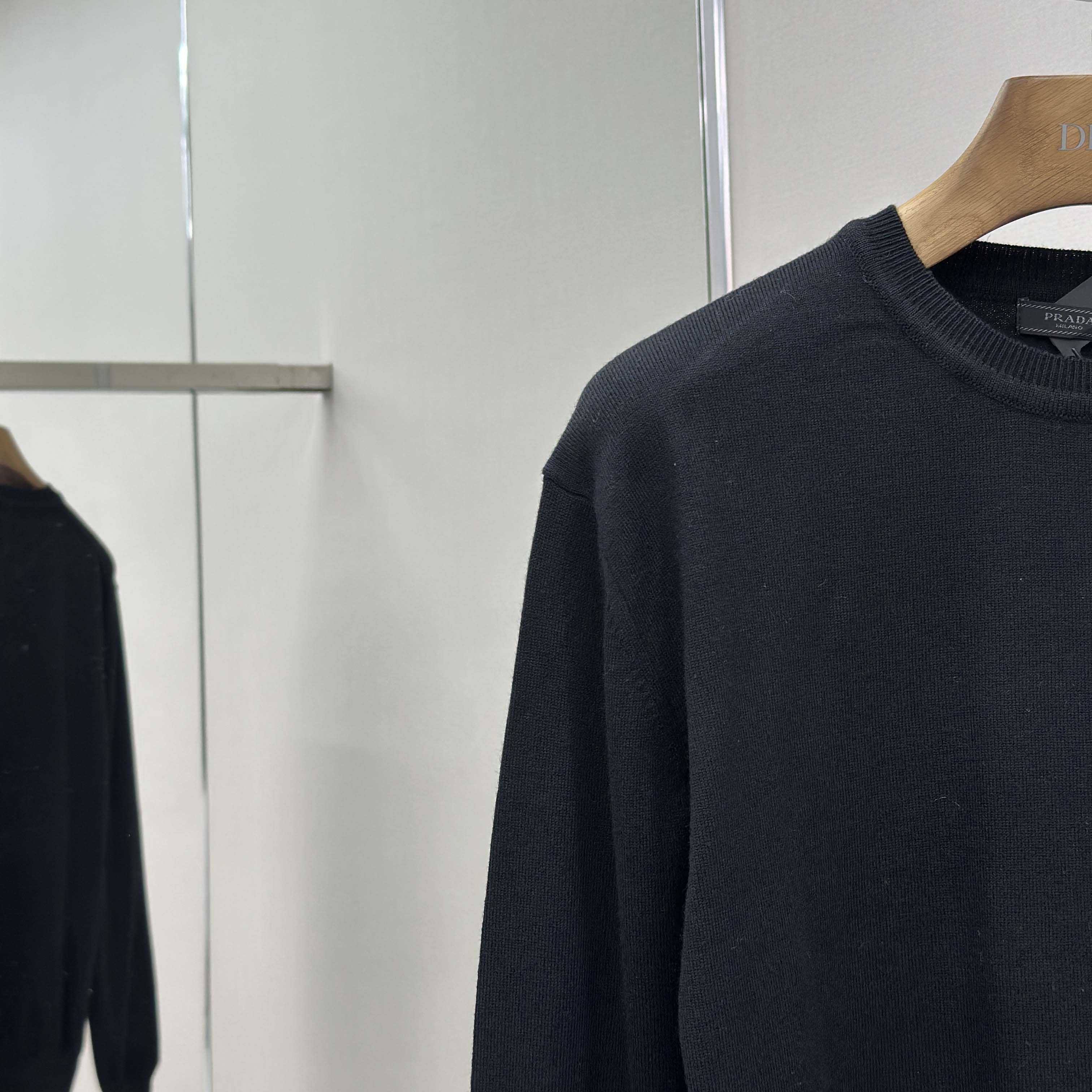 Prada Embroidered Long-sleeves Wool Sweater - DesignerGu