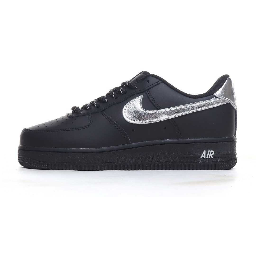 Nike Air Force 1 '07 Low “Black Silver Swoosh” FV5951-001 - DesignerGu