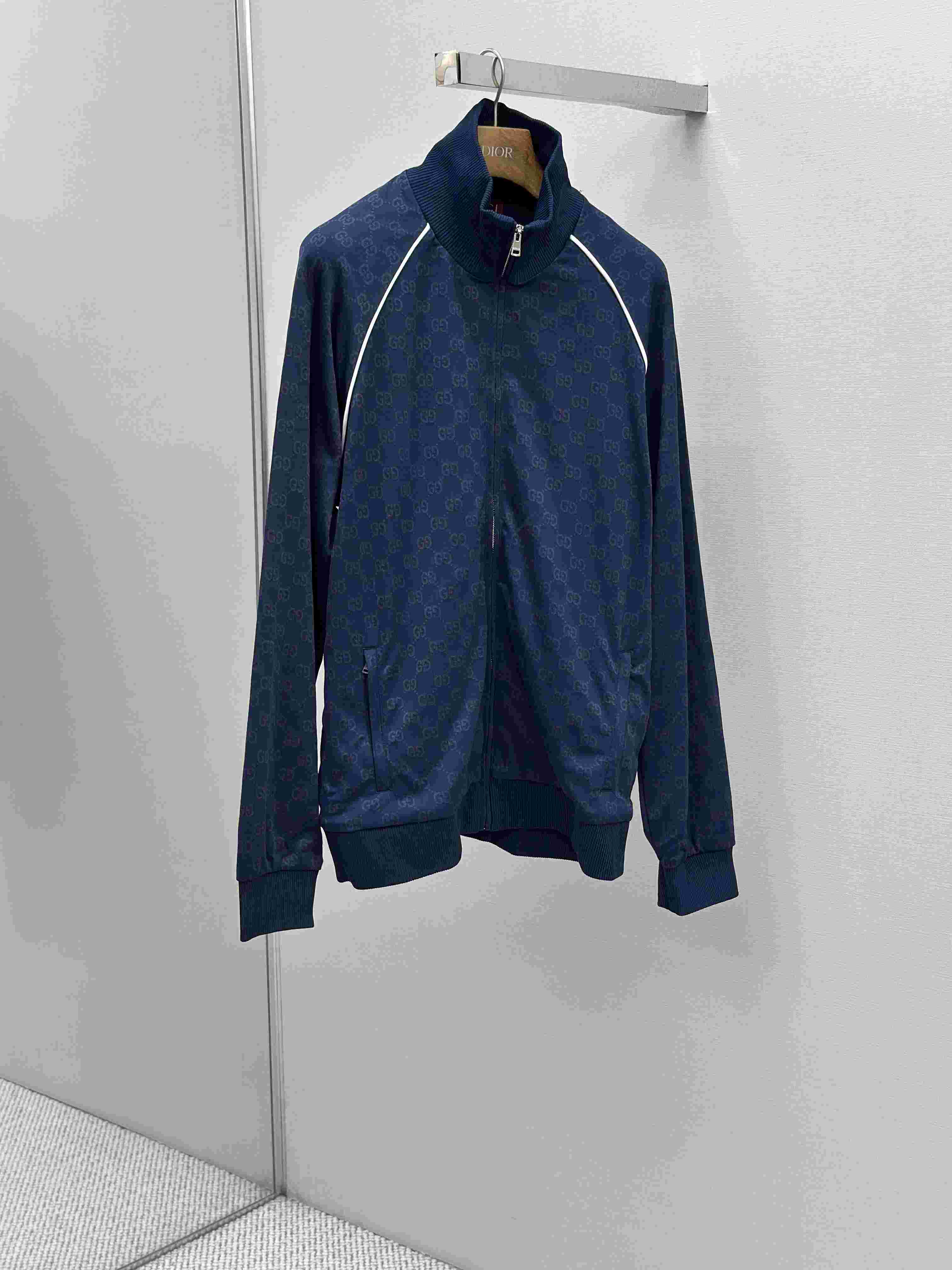 Gucci GG Jersey Jacquard Zip Jacket - DesignerGu