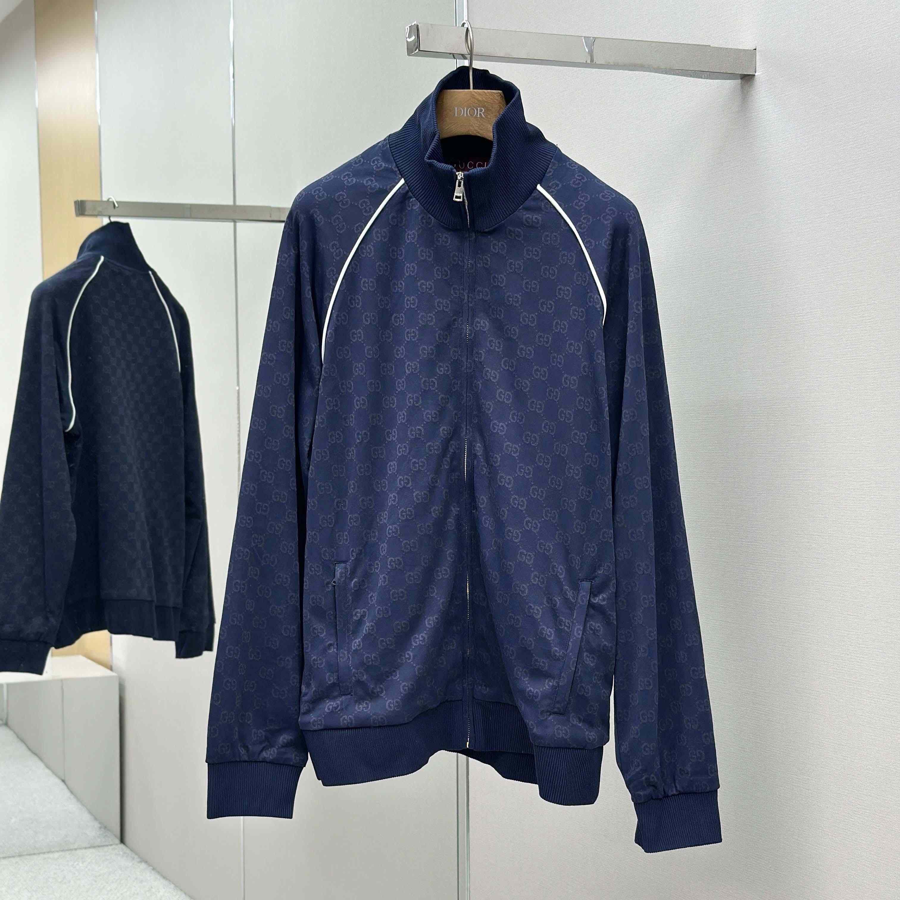 Gucci GG Jersey Jacquard Zip Jacket - DesignerGu