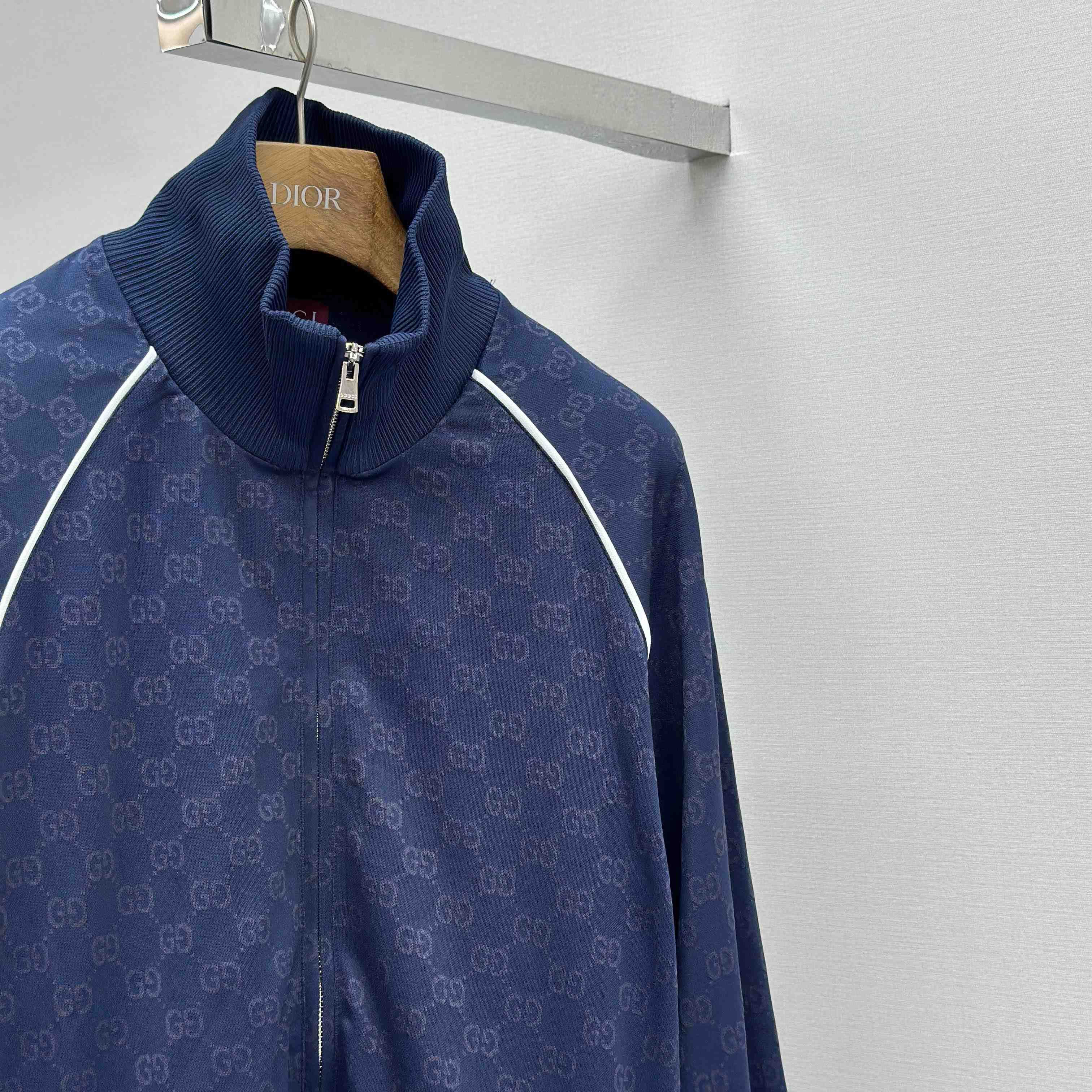 Gucci GG Jersey Jacquard Zip Jacket - DesignerGu