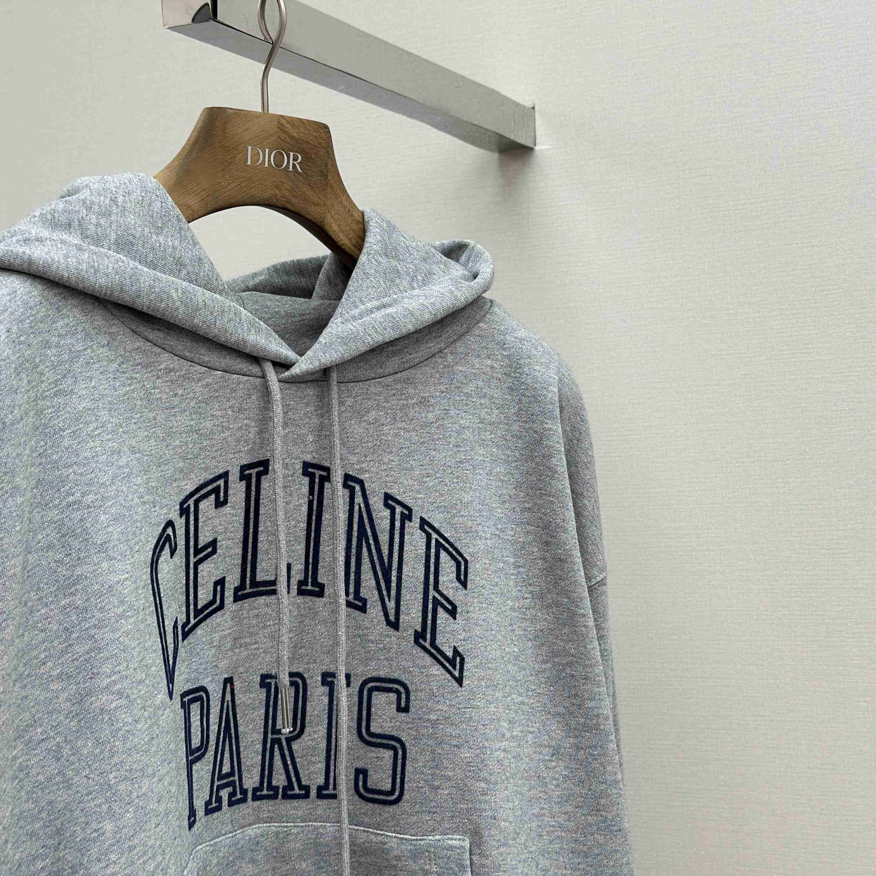 Celine Loose Hoodie In Cotton Fleece - DesignerGu