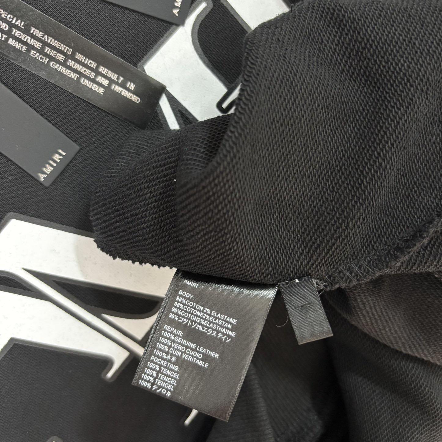 Amiri Black 'Amiri' Vintage Oversized Hoodie - DesignerGu