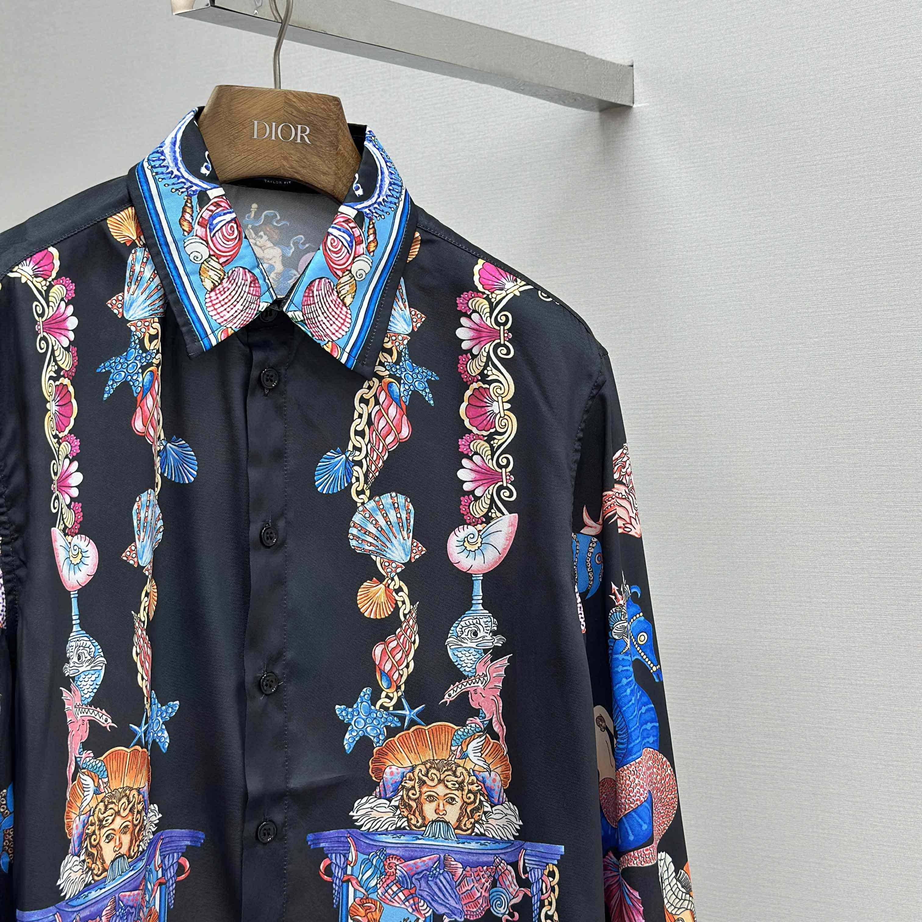 Versace Coral Theatre Silk Shirt - DesignerGu