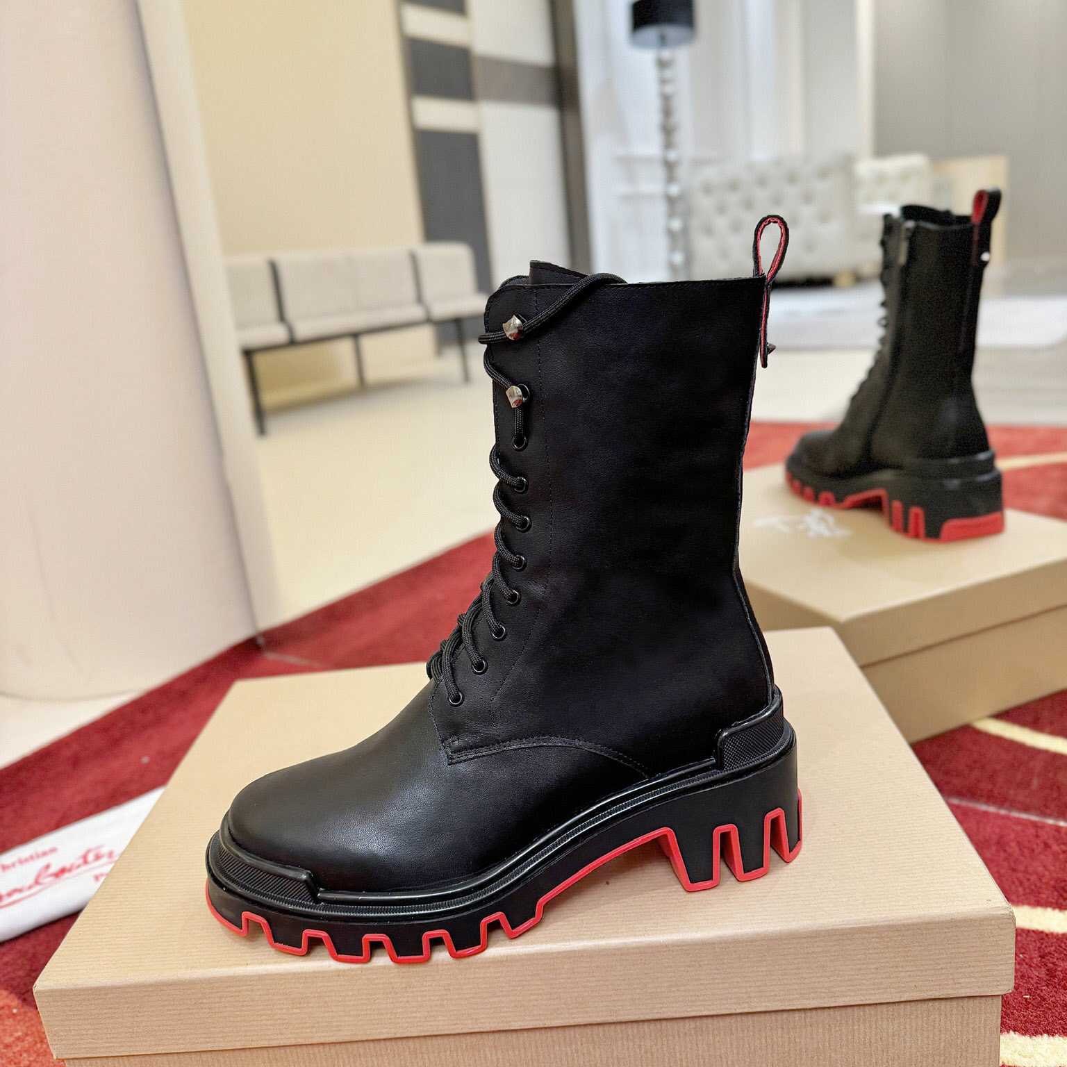 Christian Louboutin Dune Trott Alta Low Boots - DesignerGu