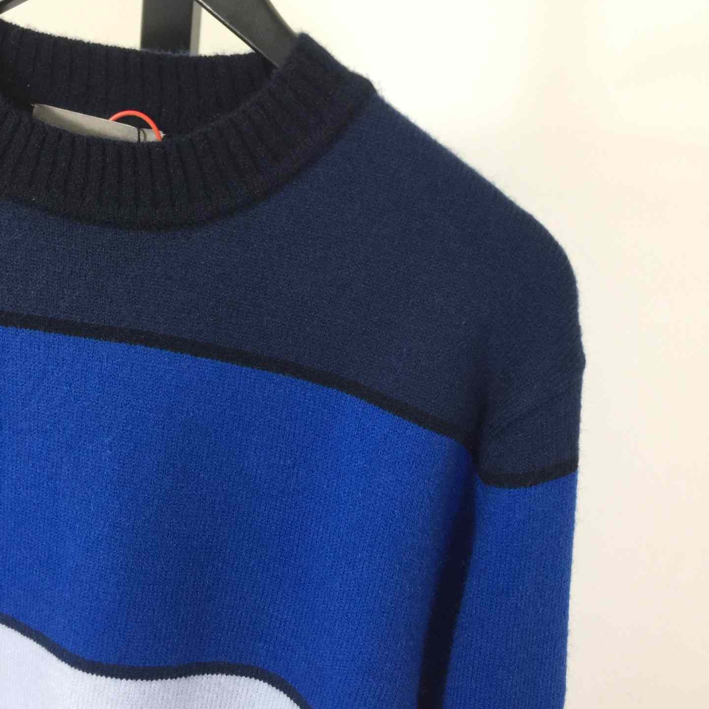 Dior CD Diamond Sweater Blue Cashmere and Cotton Jersey - DesignerGu