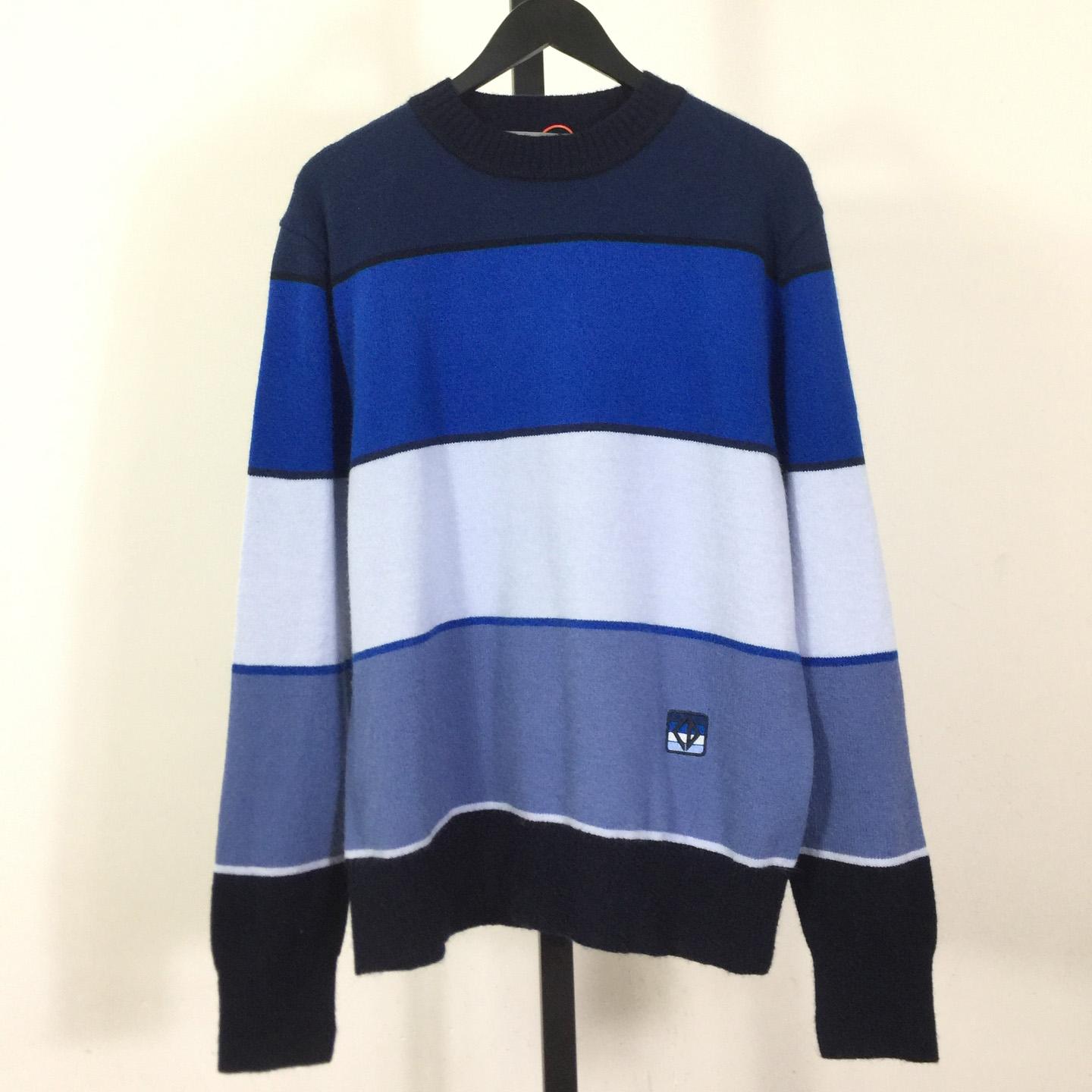 Dior CD Diamond Sweater Blue Cashmere and Cotton Jersey - DesignerGu