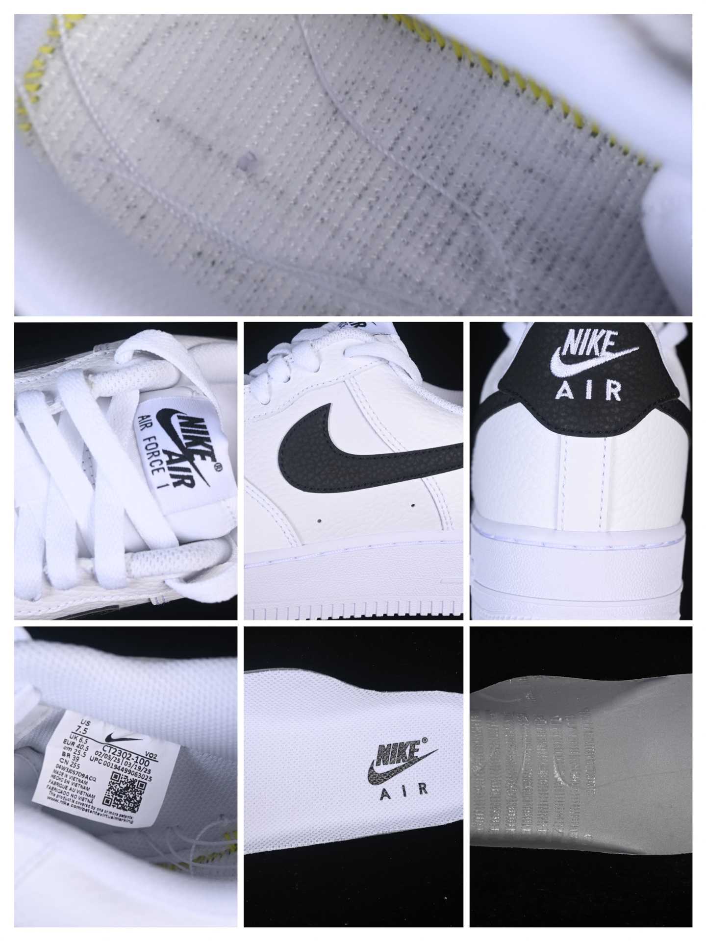 Nike Air Force 1 ’07 Low “White Black Swoosh” CT2302-100 - DesignerGu