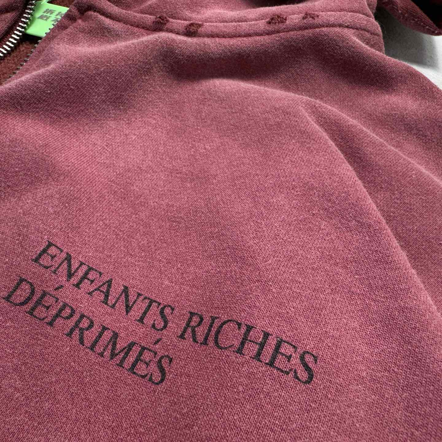 Enfants Riches Déprimés Cotton Jersey Zip-Up Hoodie - DesignerGu
