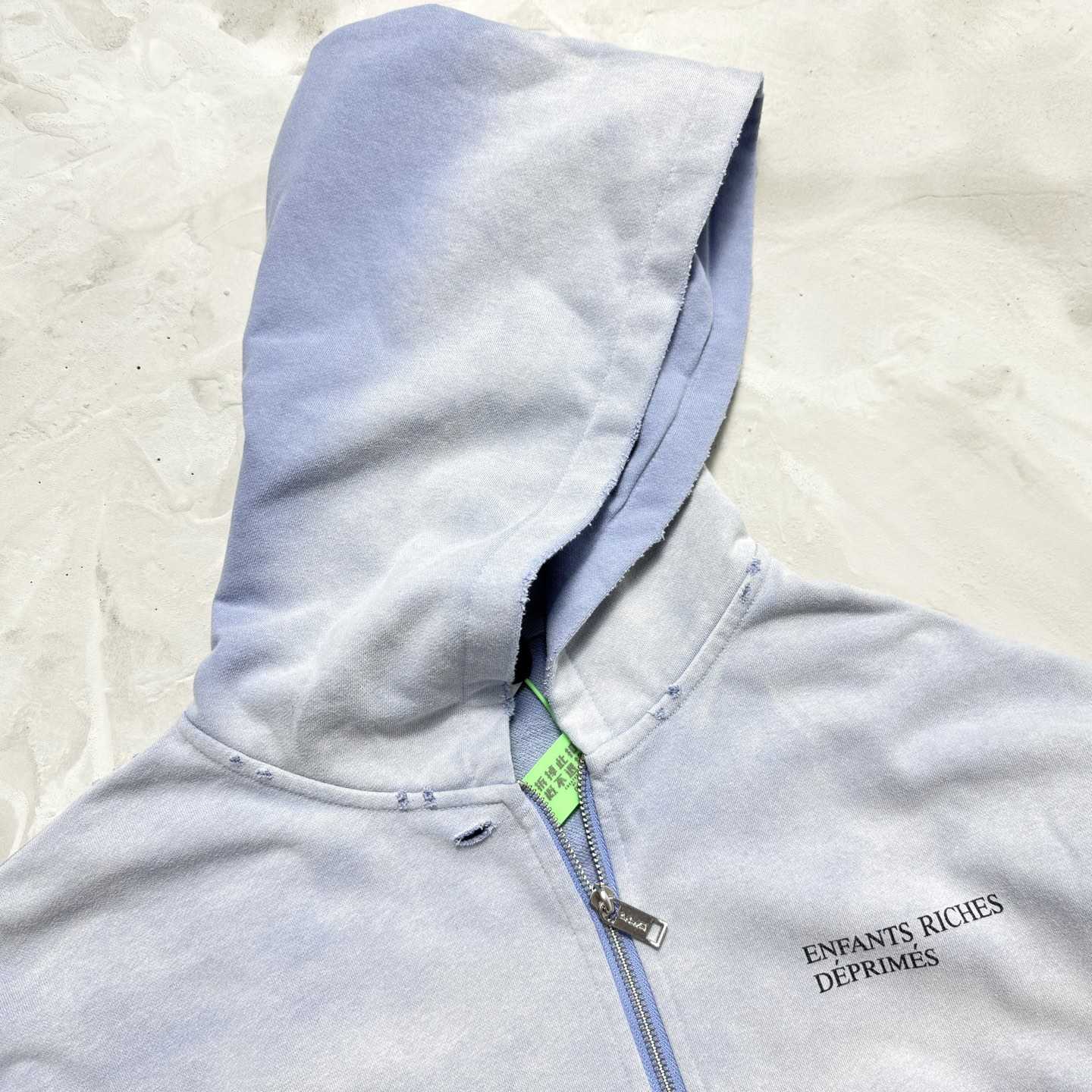 Enfants Riches Déprimés Cotton Jersey Zip-Up Hoodie - DesignerGu