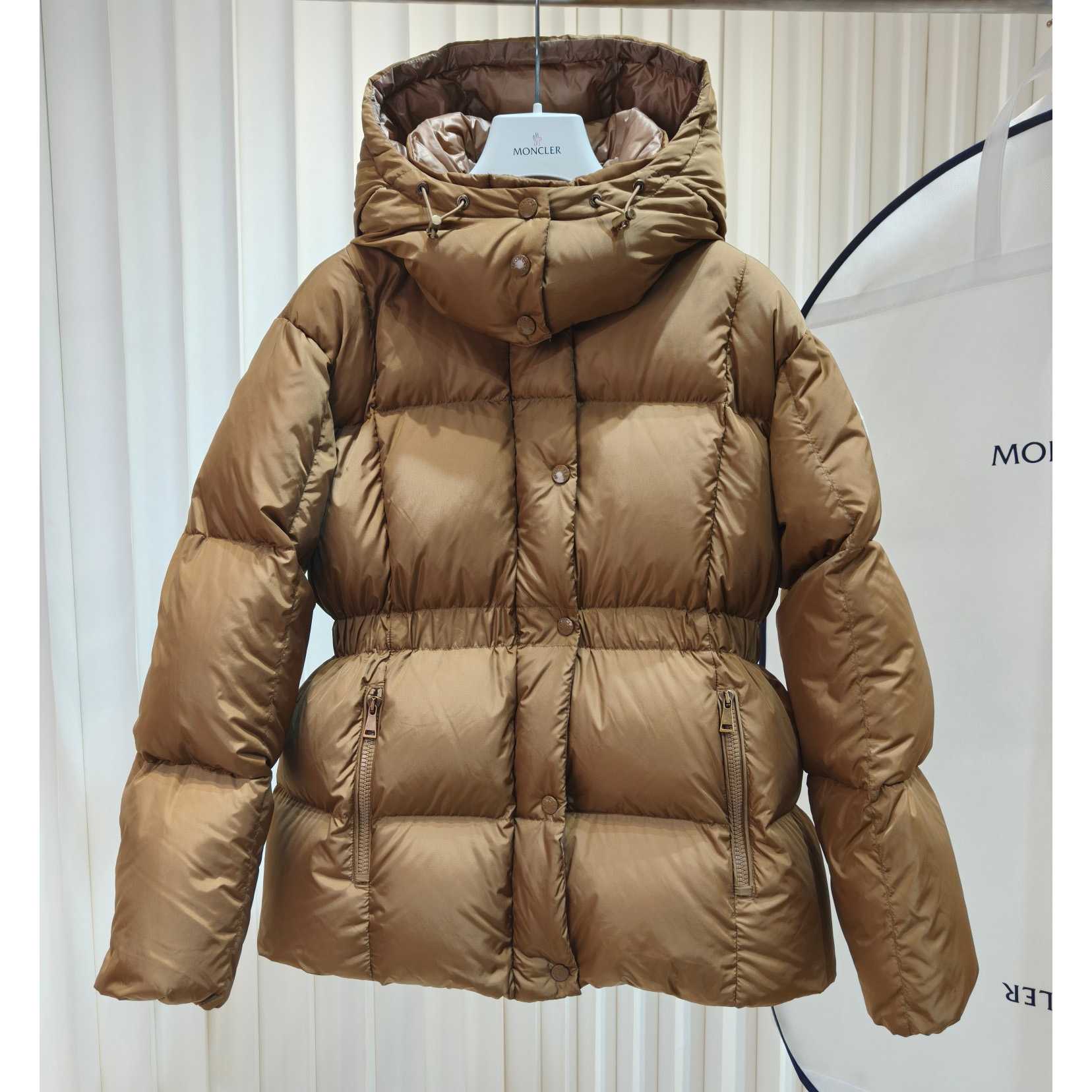 Moncler Agneux Square-Quilted Hooded Short Down Jacket - DesignerGu