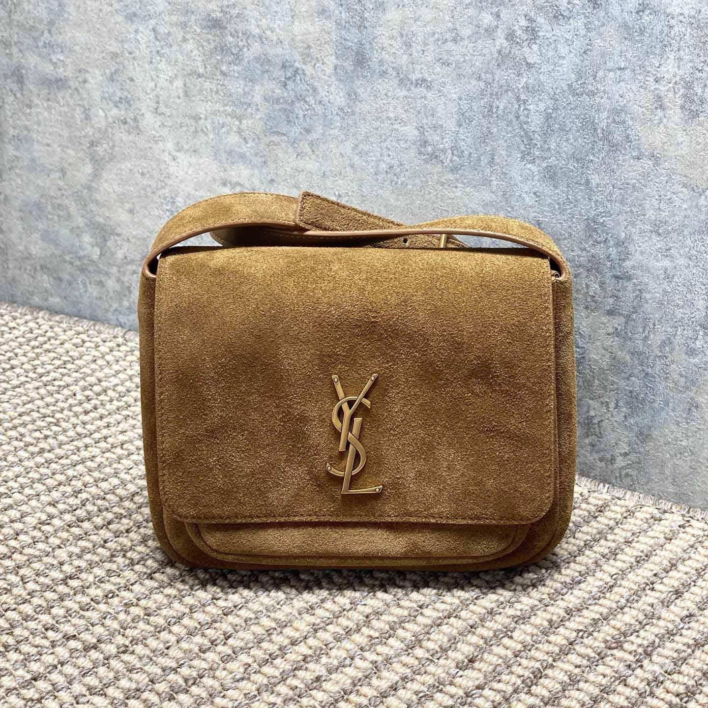 Saint Laurent Niki Satchel In Suede - DesignerGu
