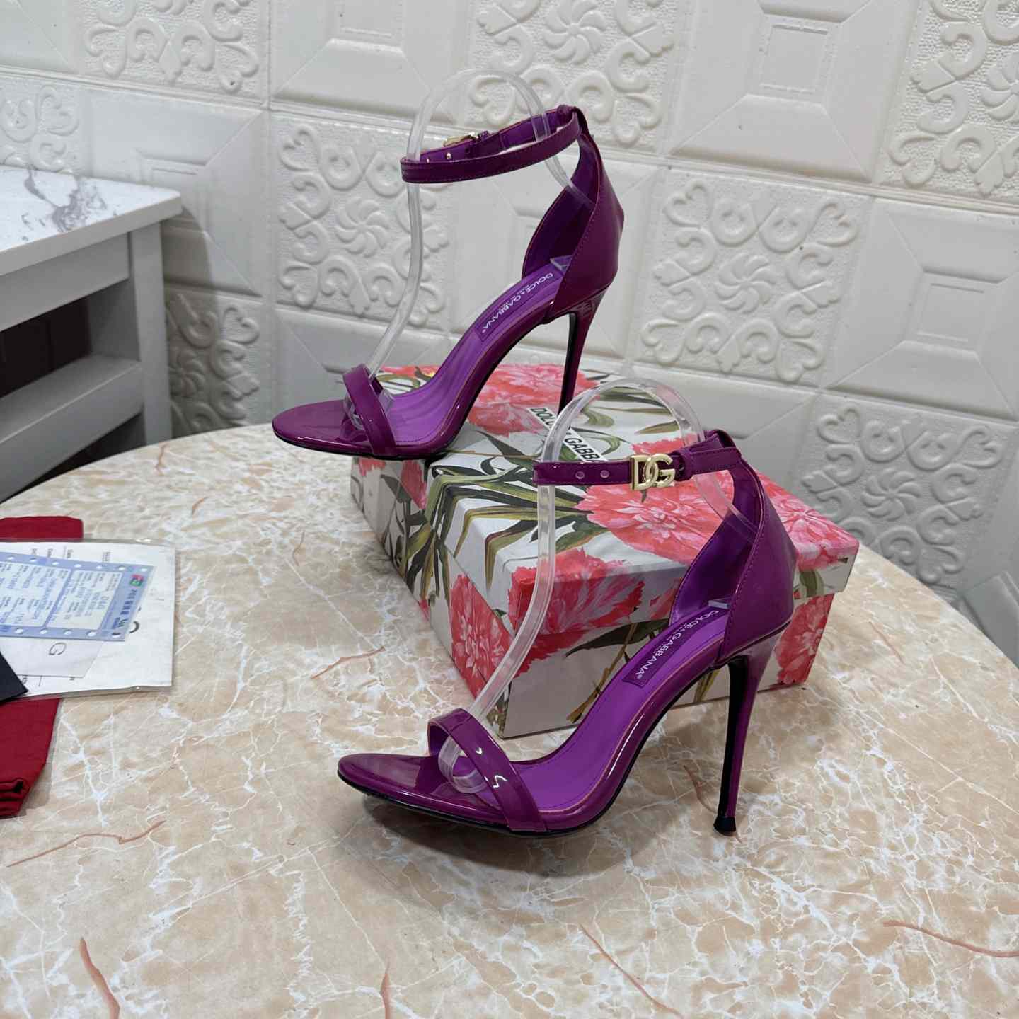 Dolce & Gabbana DNA 105mm Ankle-strap Stiletto Sandals - DesignerGu