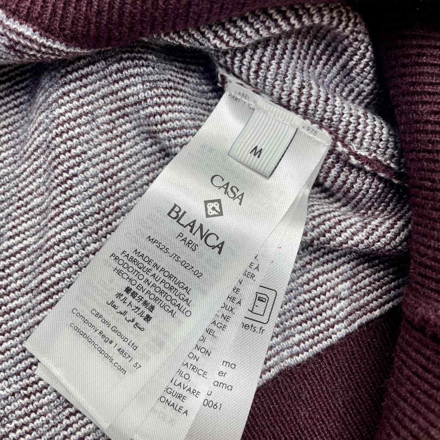 Casablanca Merino Diagonal Tennis Polo   Z6025 - DesignerGu