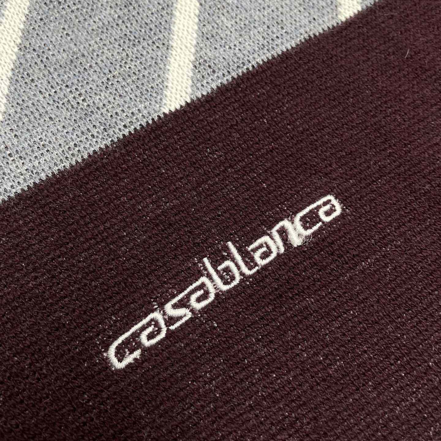 Casablanca Merino Diagonal Tennis Polo   Z6025 - DesignerGu