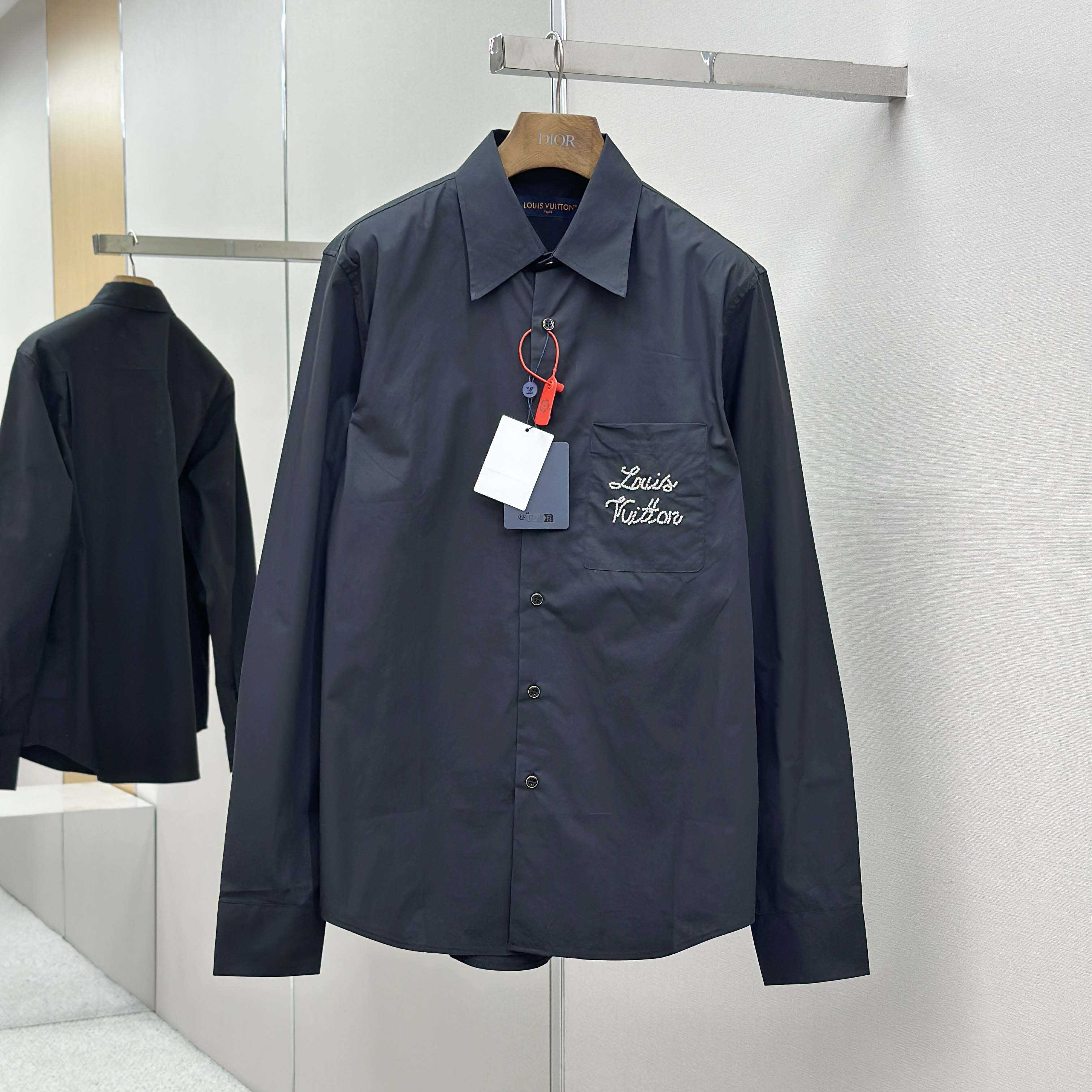 Louis Vuitton Embroidered Signature Long-Sleeved Shirt   1AIMIY - DesignerGu