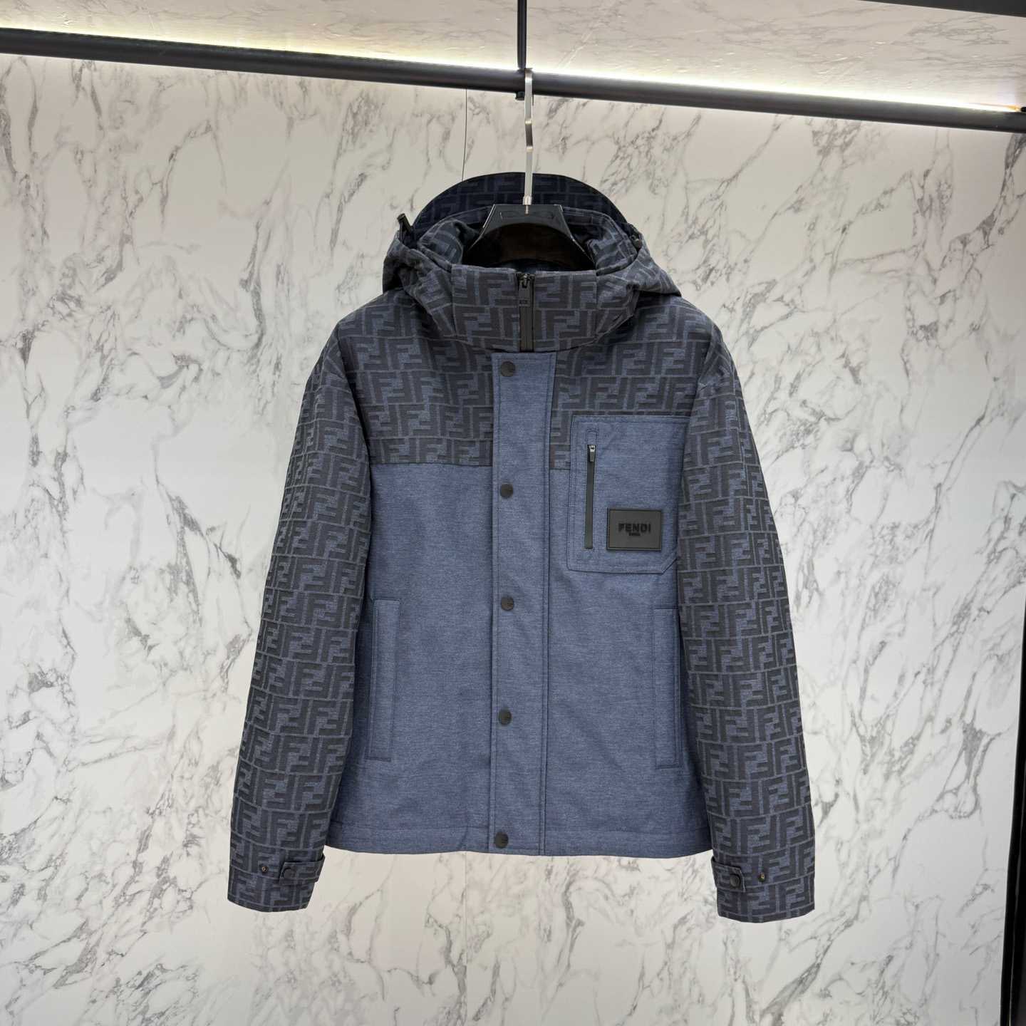Fendi 'FF Denim Tech' Padded Jacket - DesignerGu