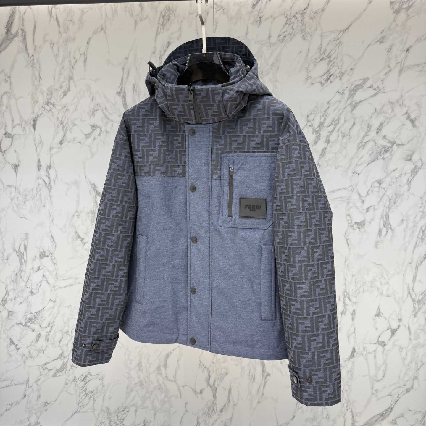 Fendi 'FF Denim Tech' Padded Jacket - DesignerGu