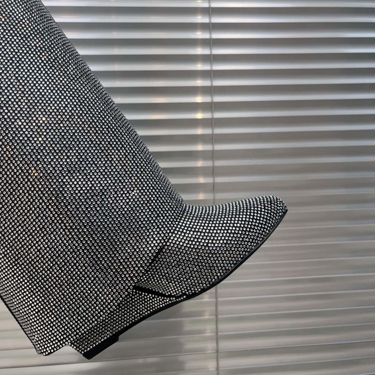 Givenchy Shark Lock Leather Knee-high Boots - DesignerGu