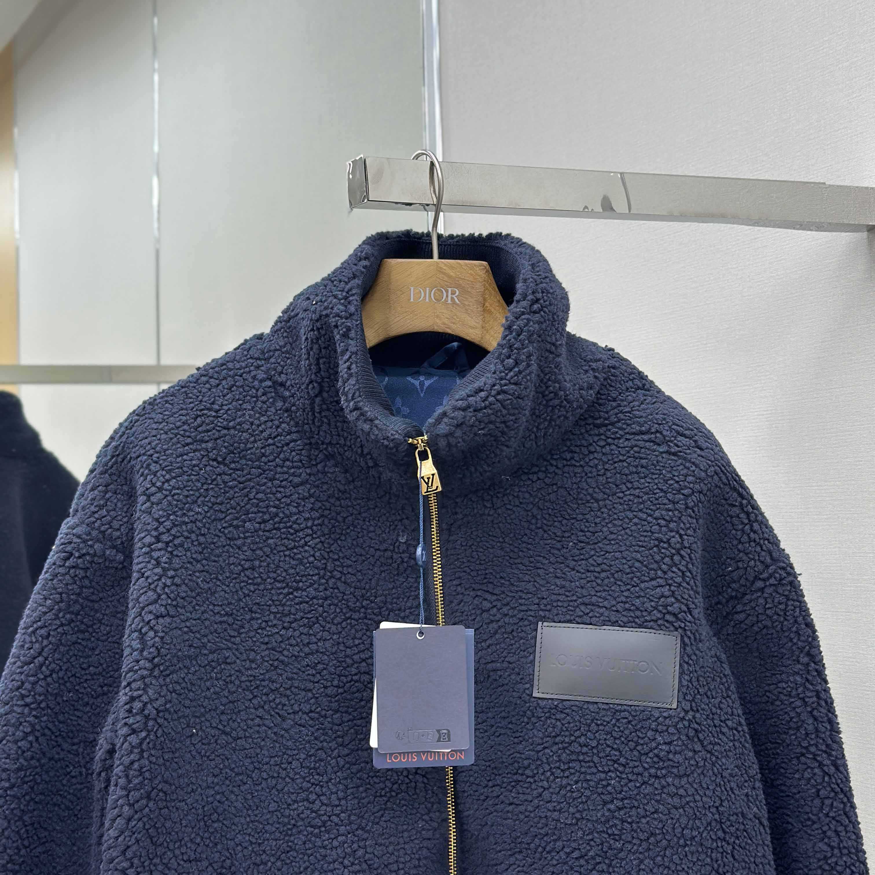 Louis Vuitton Leather Patch Fleece Blouson   1AGLXL - DesignerGu