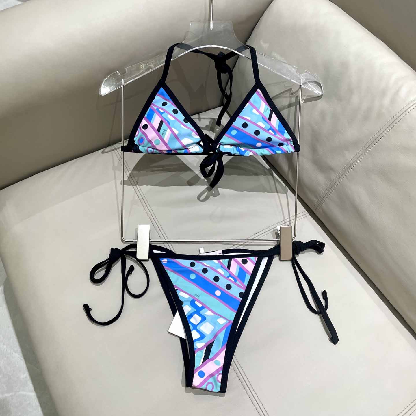 Pucci Iride-Print Bikini Top And Bikini Briefs - DesignerGu
