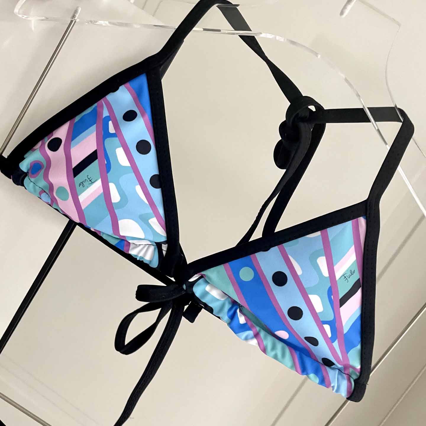 Pucci Iride-Print Bikini Top And Bikini Briefs - DesignerGu